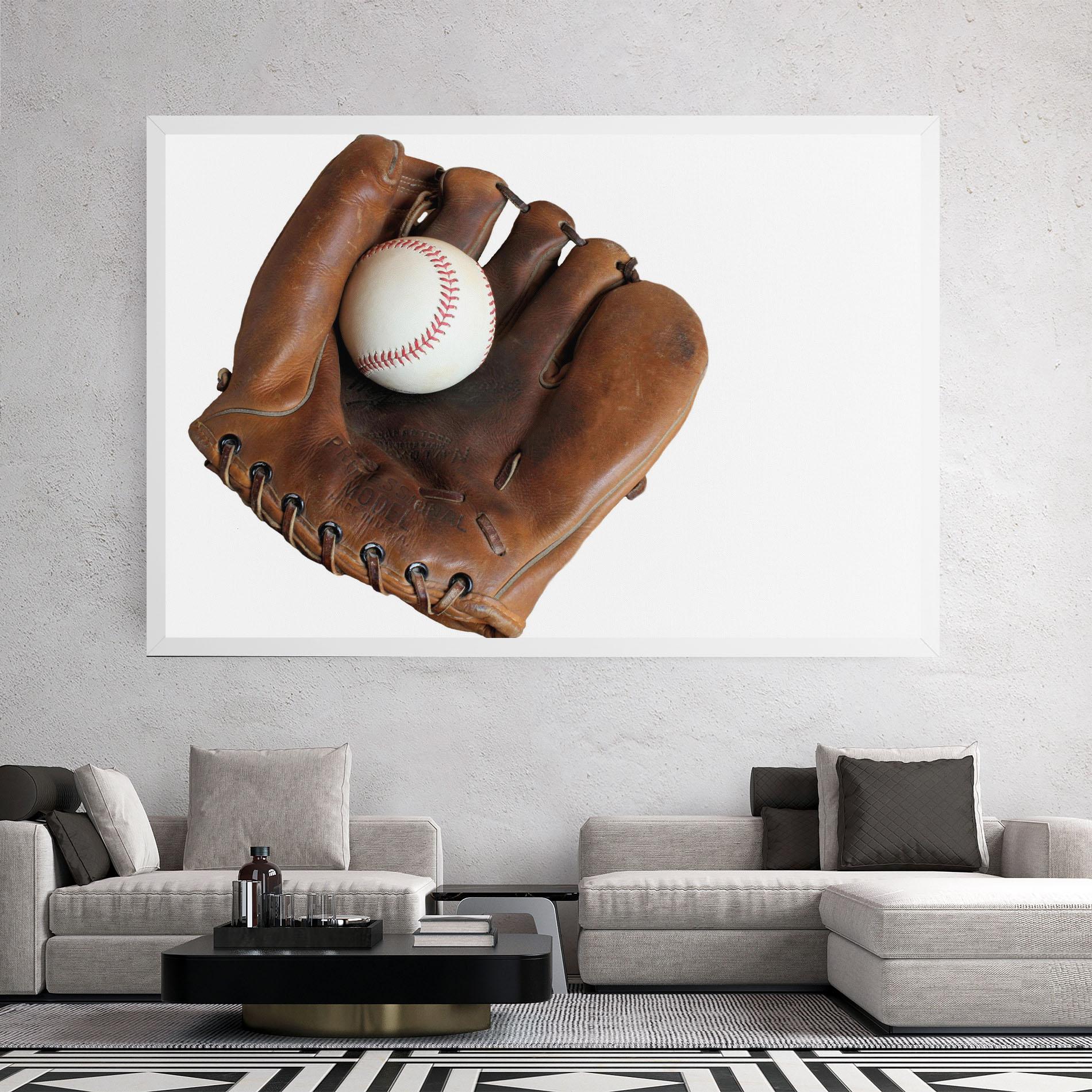 Vászonkép Holding Baseball Ball mockup 2