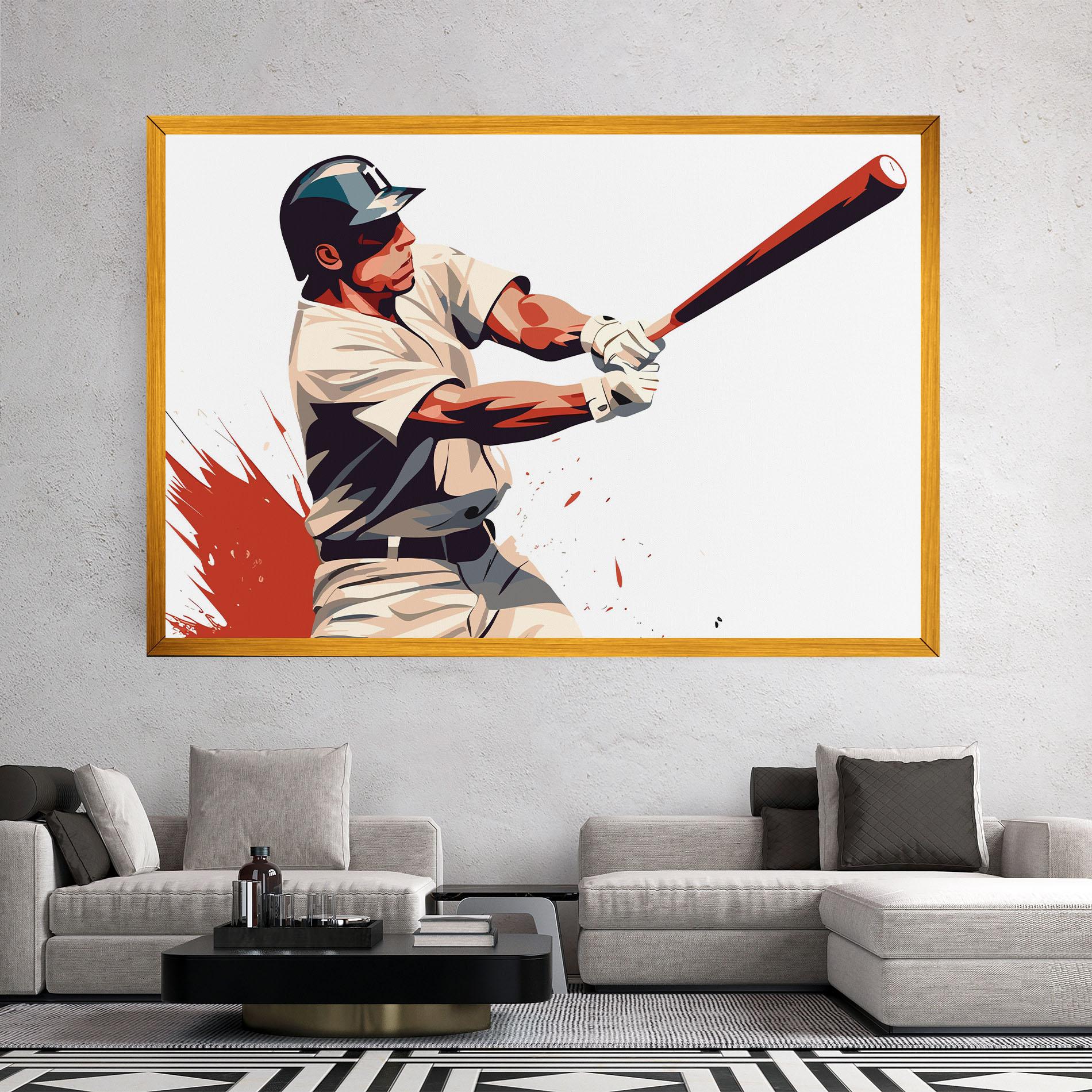 Vászonkép Baseball Red Art mockup 2