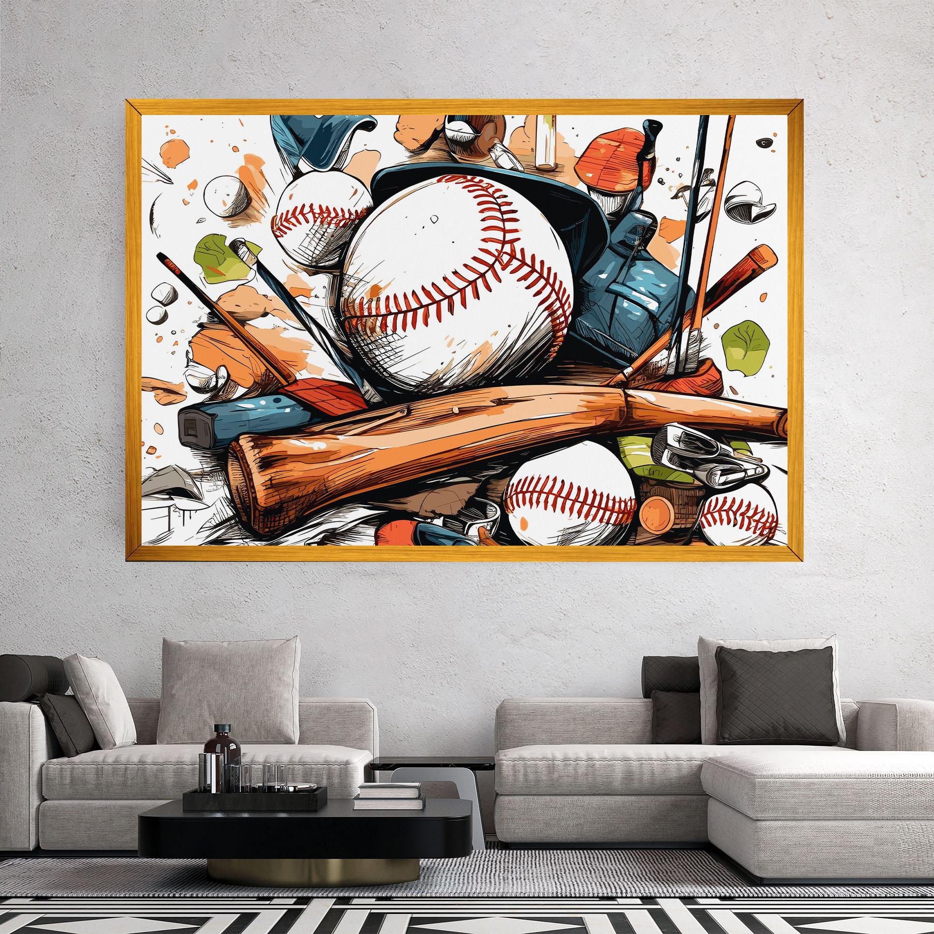 Vászonkép Baseball Trash mockup 2