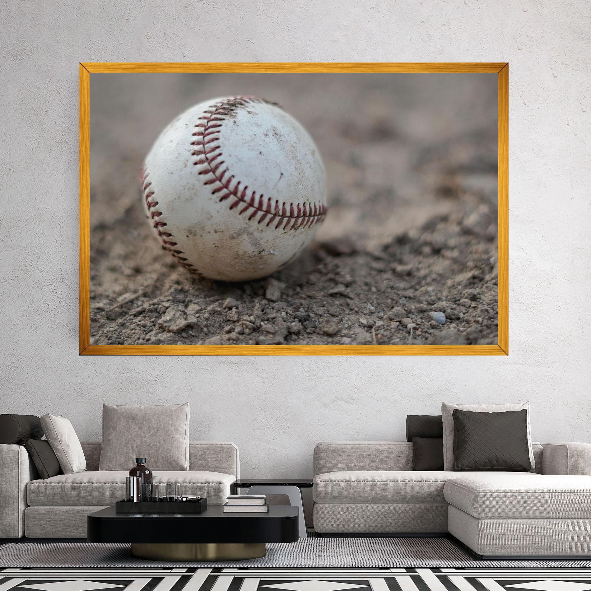 Vászonkép Dusty Baseball Ball mockup 2