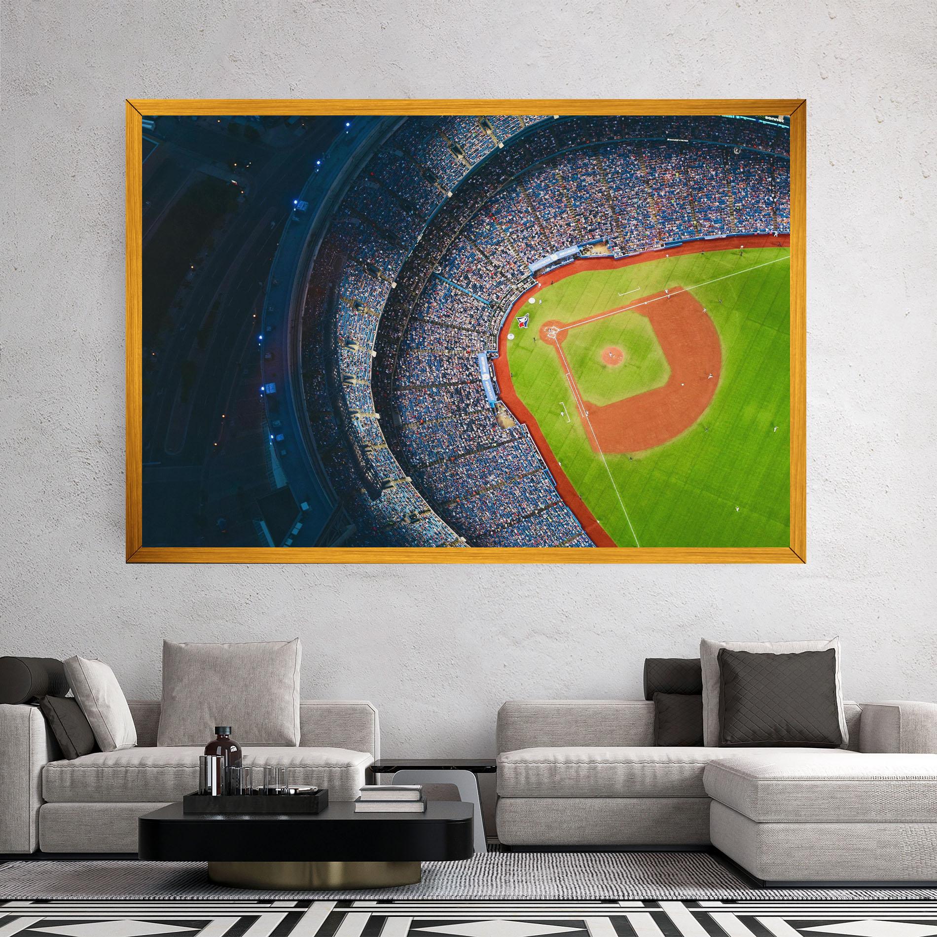 Vászonkép Green Baseball Field mockup 2