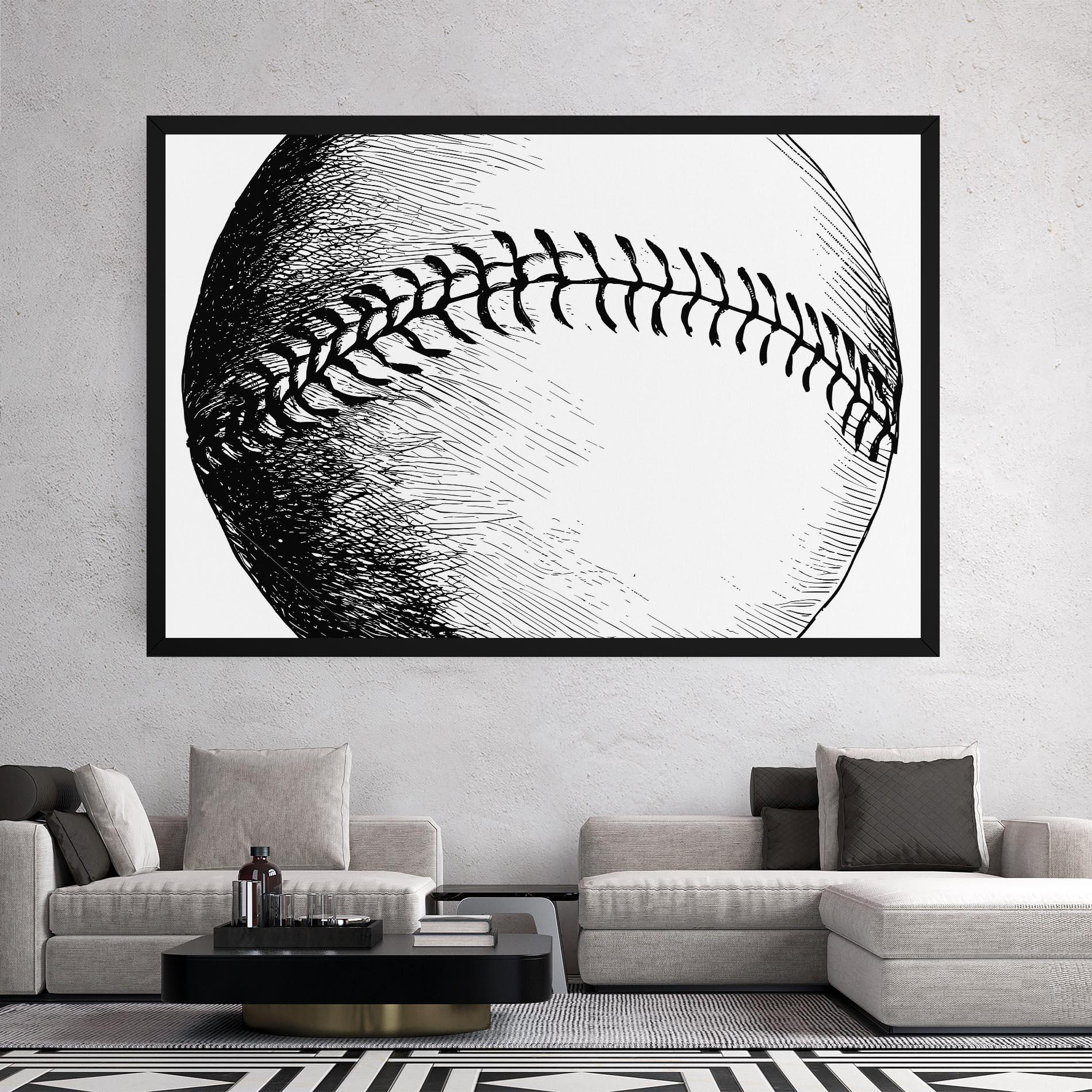 Vászonkép Baseball Black Line mockup 2