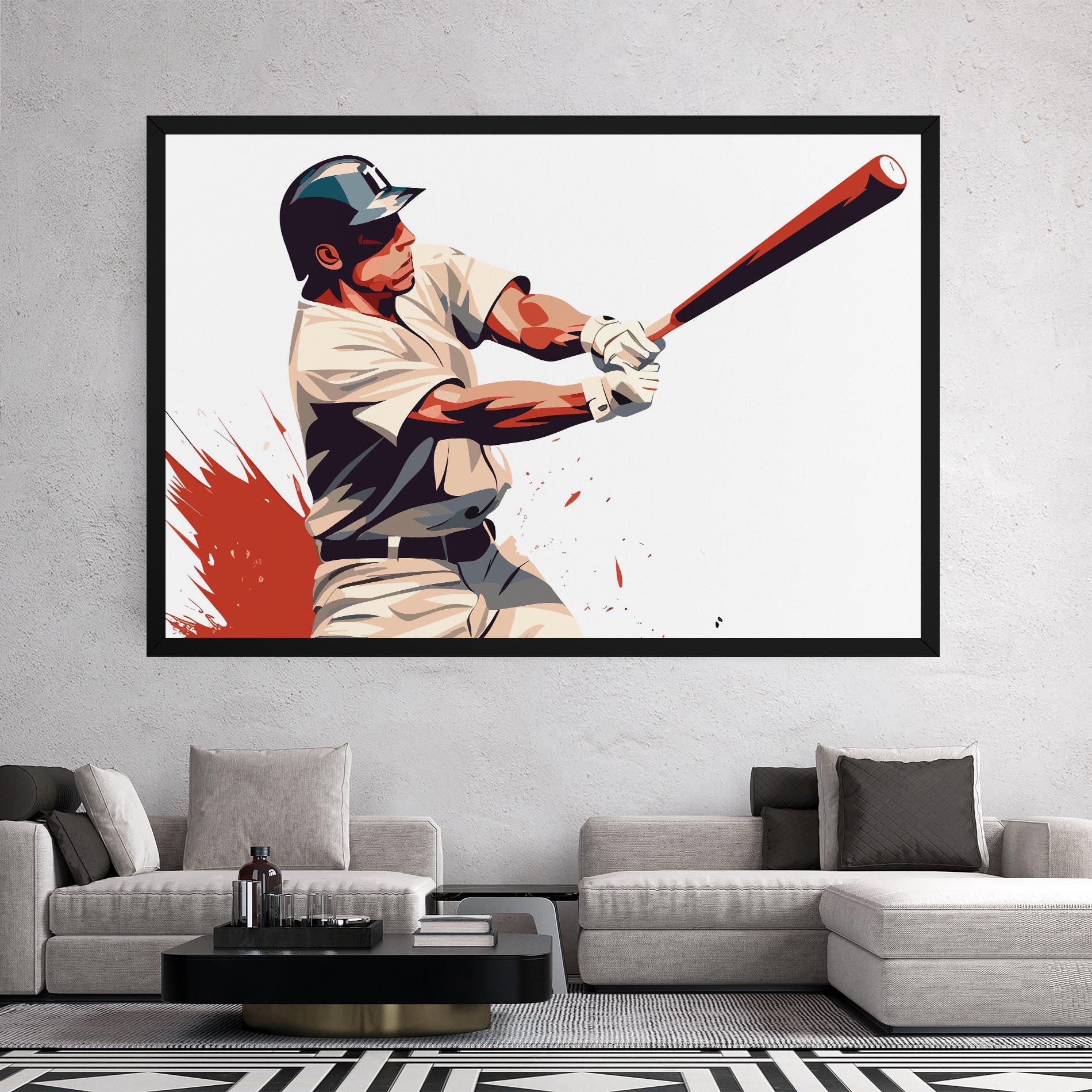 Vászonkép Baseball Red Art mockup 2