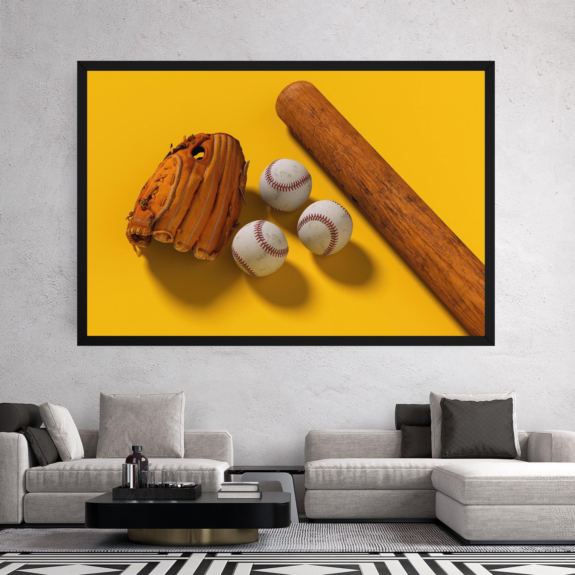 Baseball Set On Yellow mockup 2