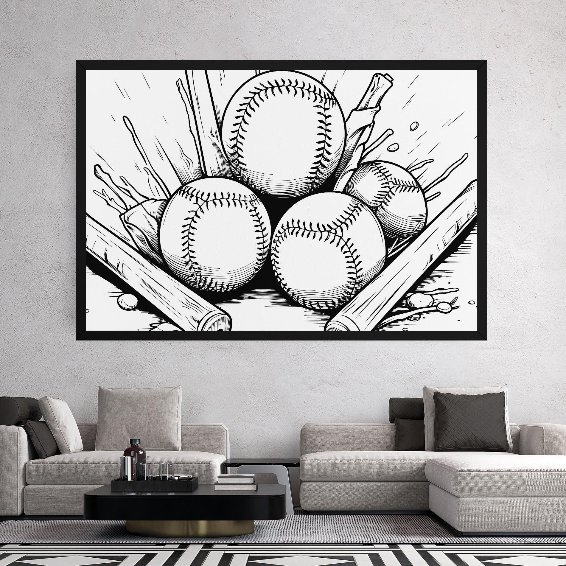 Vászonkép Big Baseball Ball mockup 2
