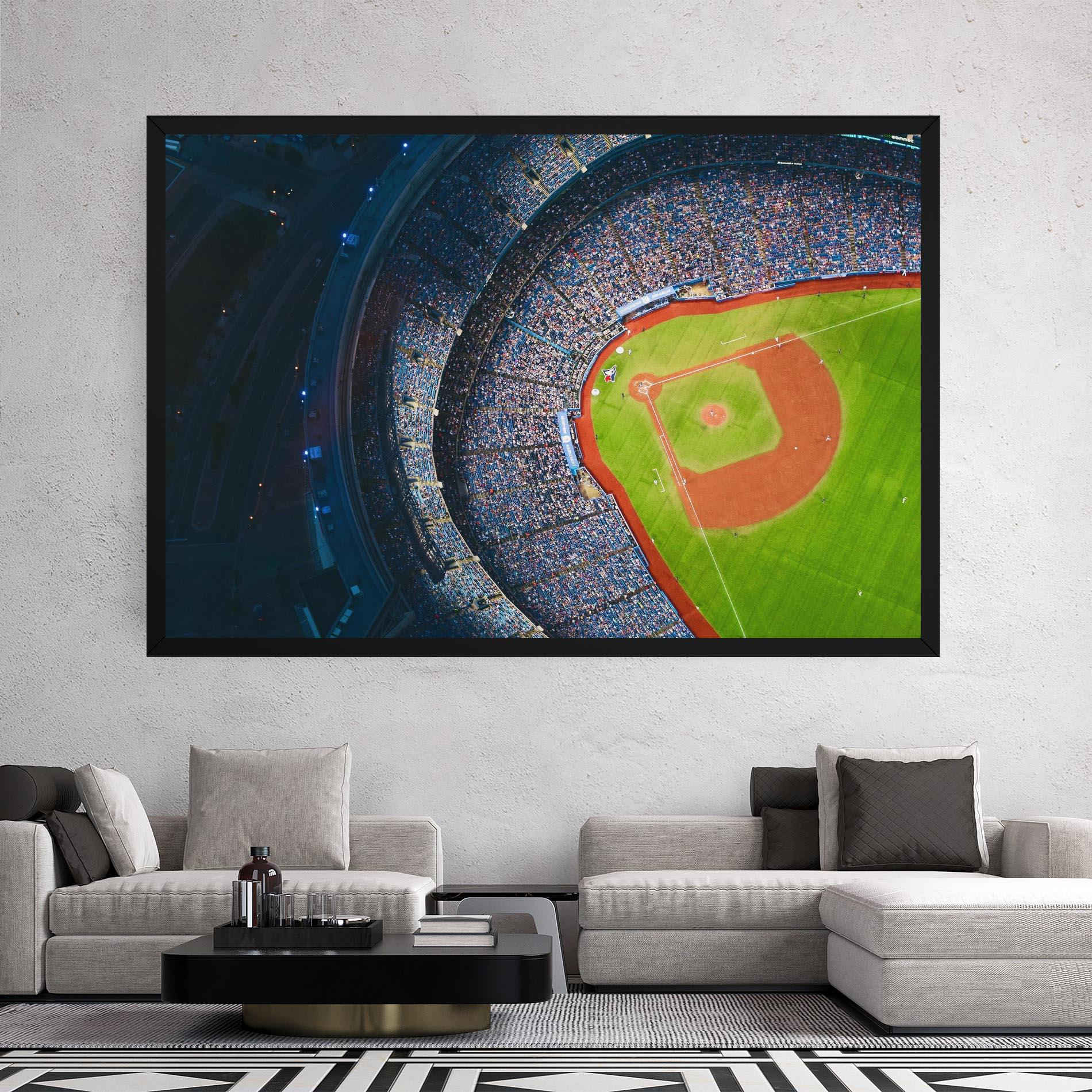 Vászonkép Green Baseball Field mockup 2