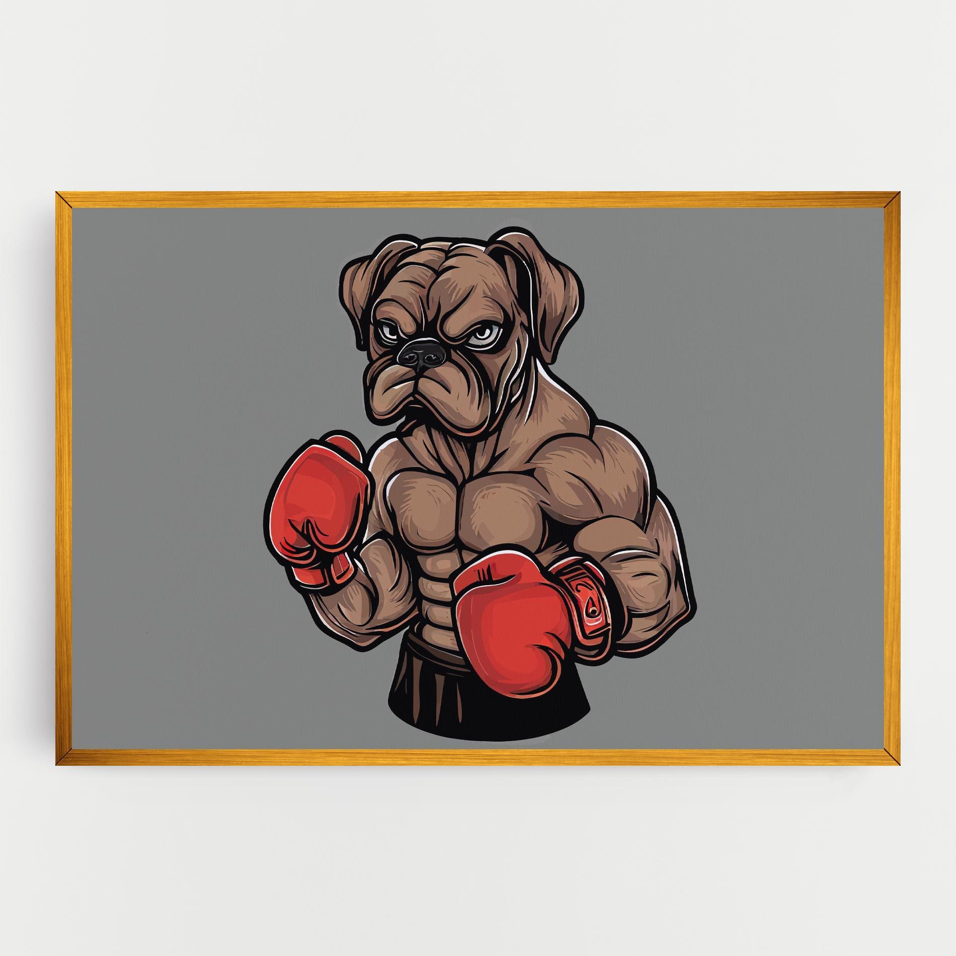 Vászonkép Boxer Dog mockup 0