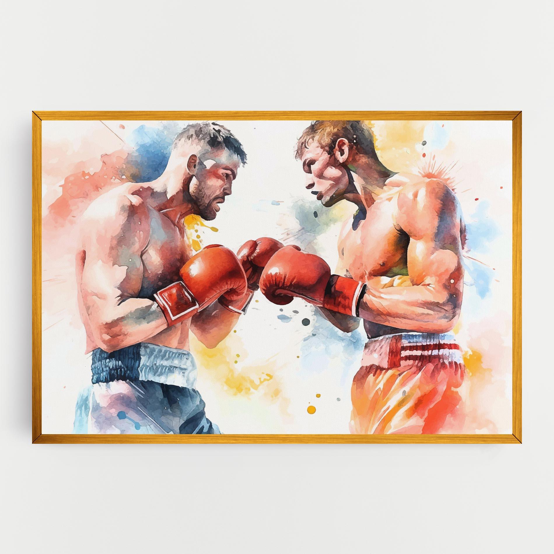 Vászonkép Boxing Match Art mockup 0
