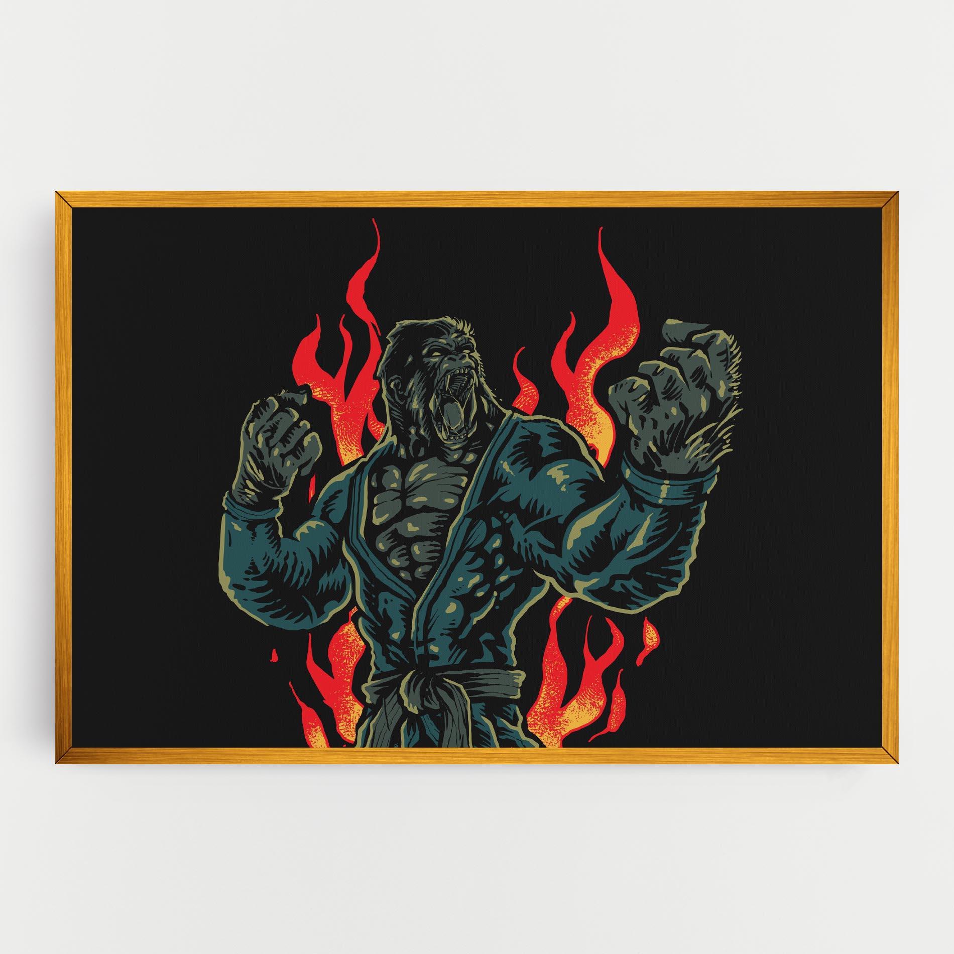 Vászonkép Gorilla Box Fighter mockup 0