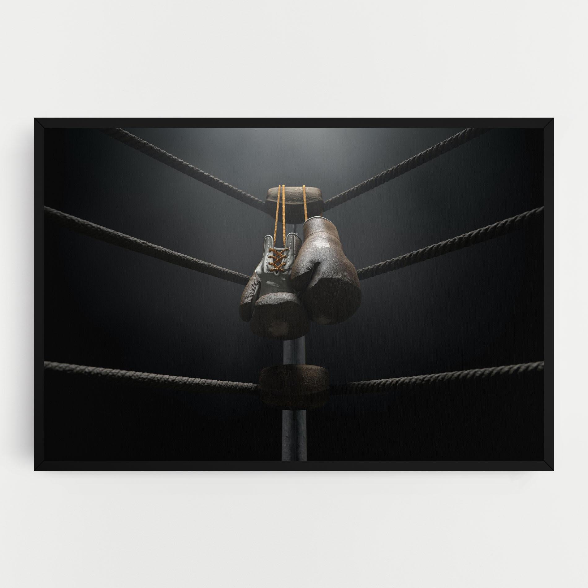 Vászonkép Black Boxing Glove mockup 0
