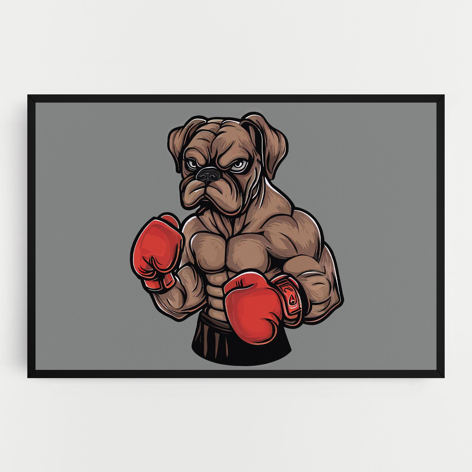 Vászonkép Boxer Dog mockup 0
