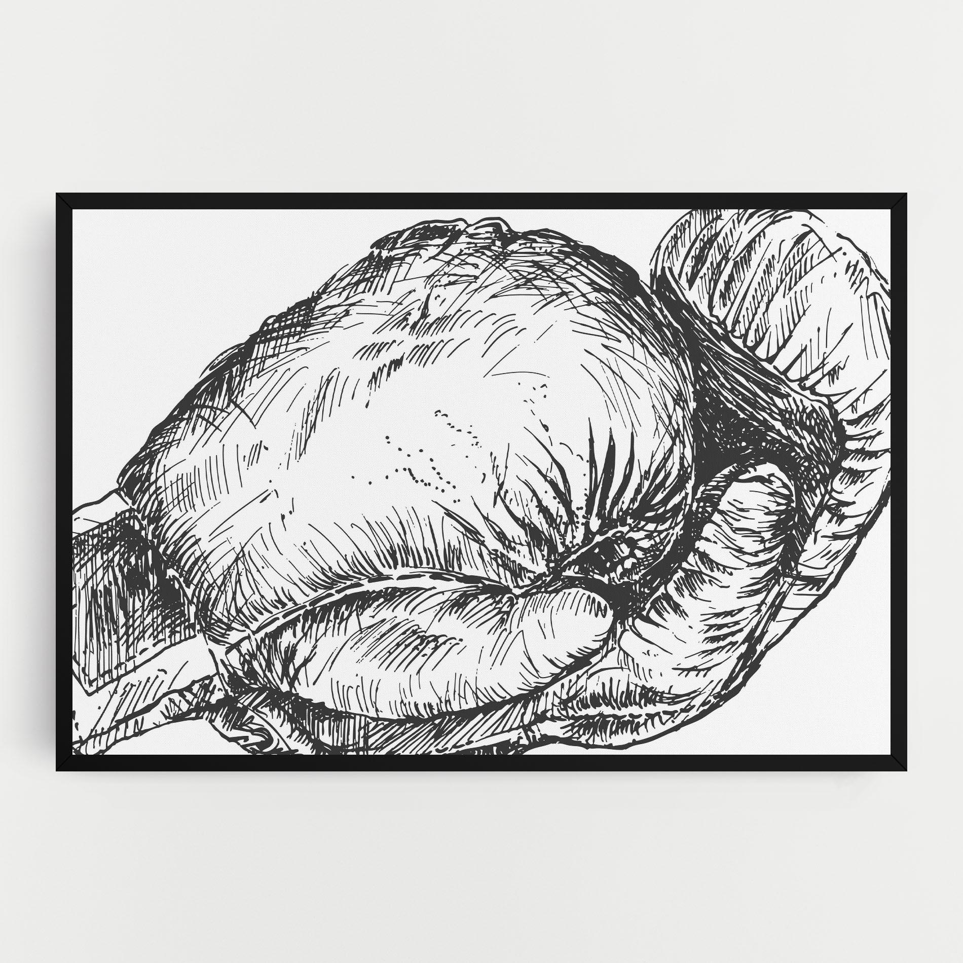 Vászonkép Grey Line Glove mockup 0