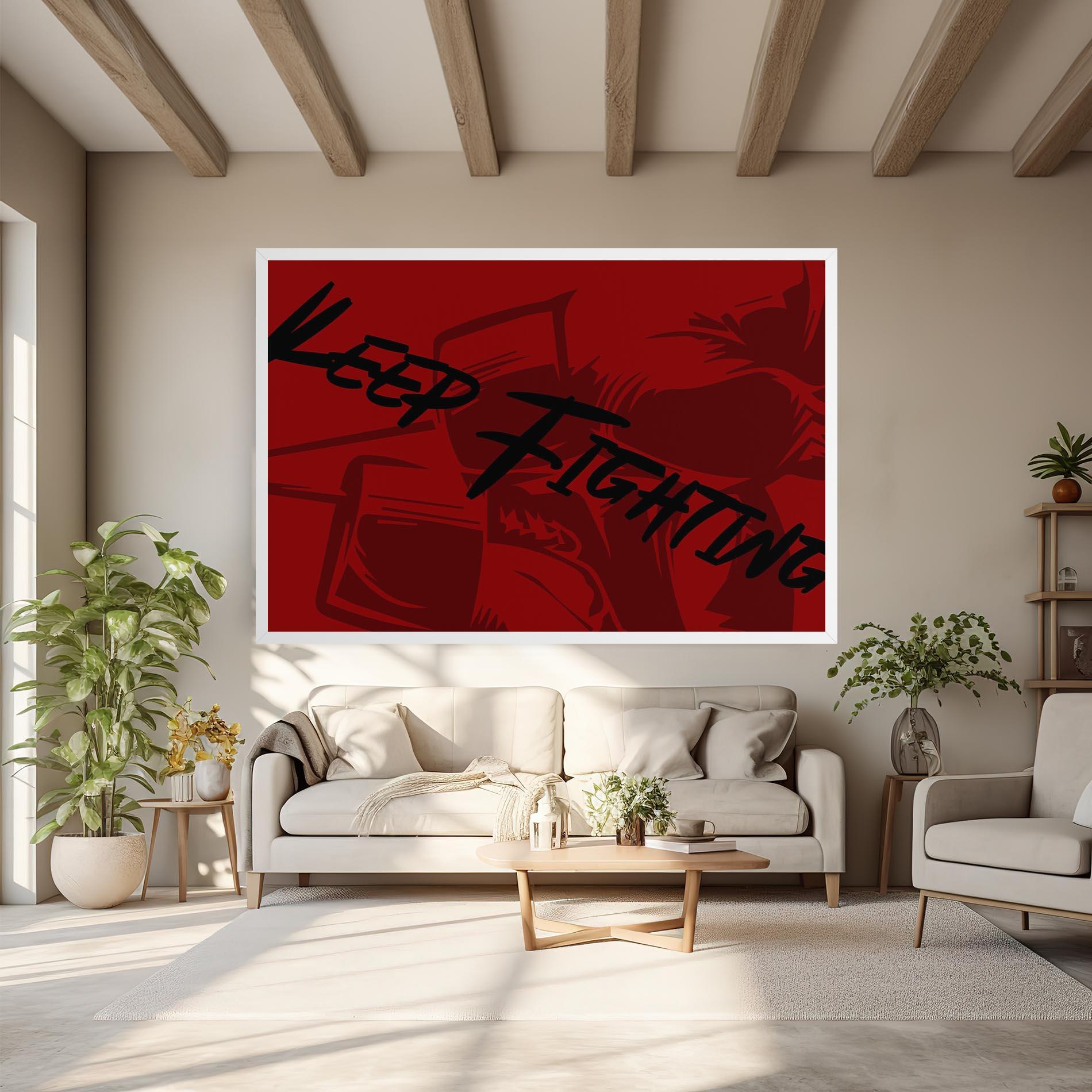 Vászonkép Keep Fighting mockup 6
