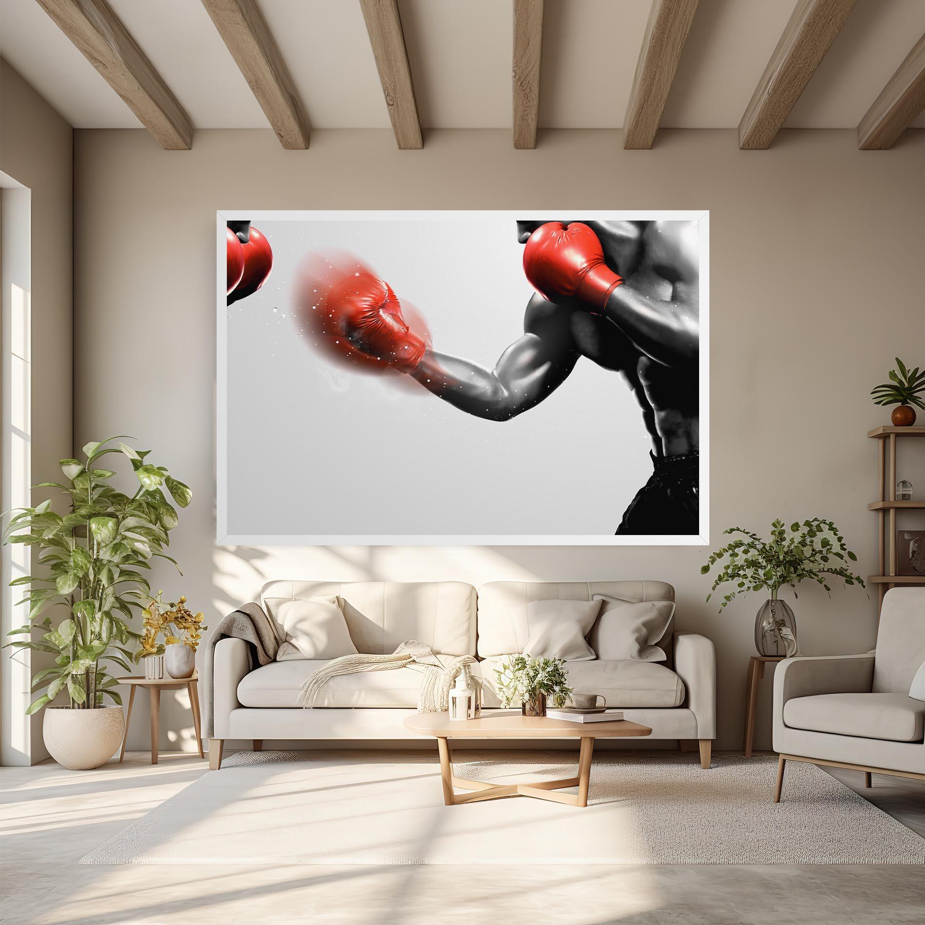 Vászonkép Red Smoke Box mockup 6