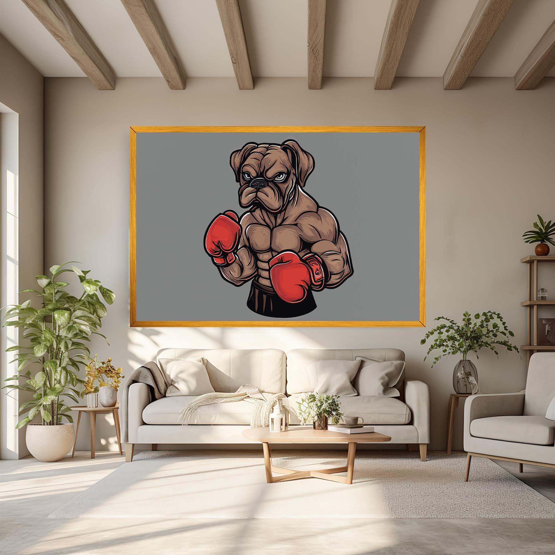Vászonkép Boxer Dog mockup 6