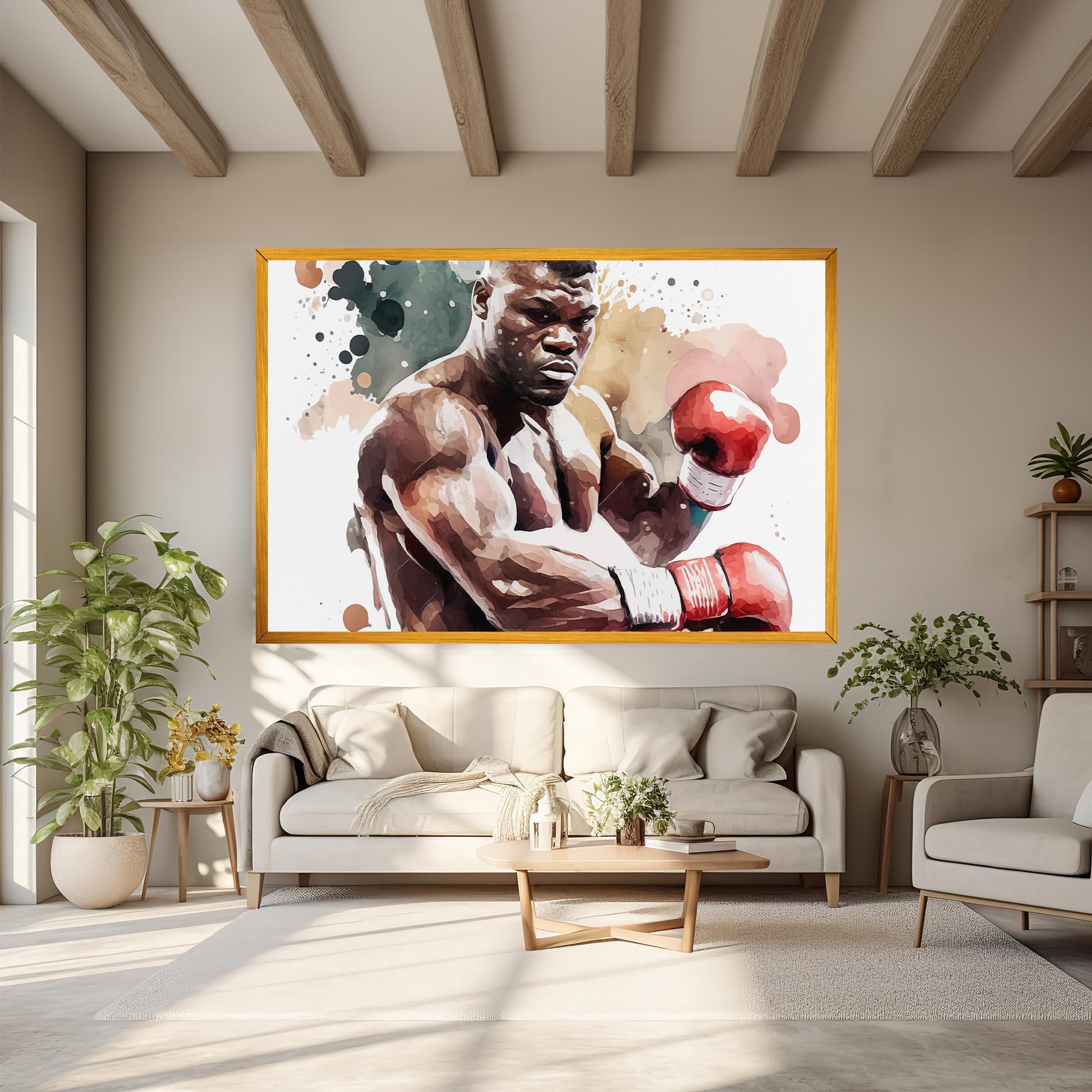 Vászonkép Boxing Cream Green mockup 6