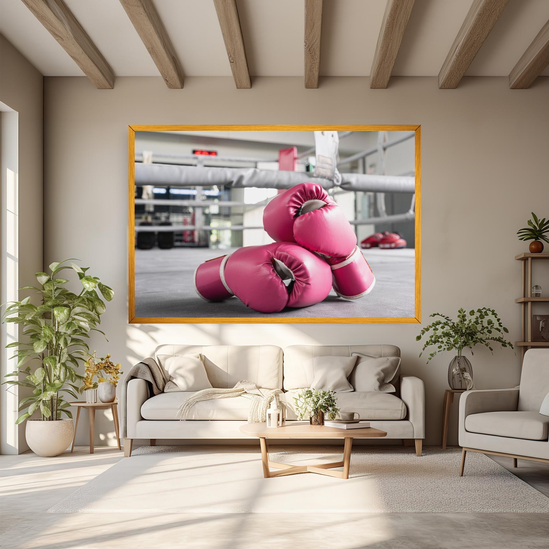 Vászonkép Pink Boxing Gloves mockup 6
