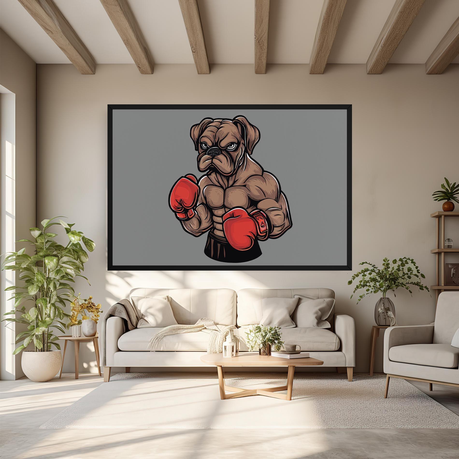 Vászonkép Boxer Dog mockup 6