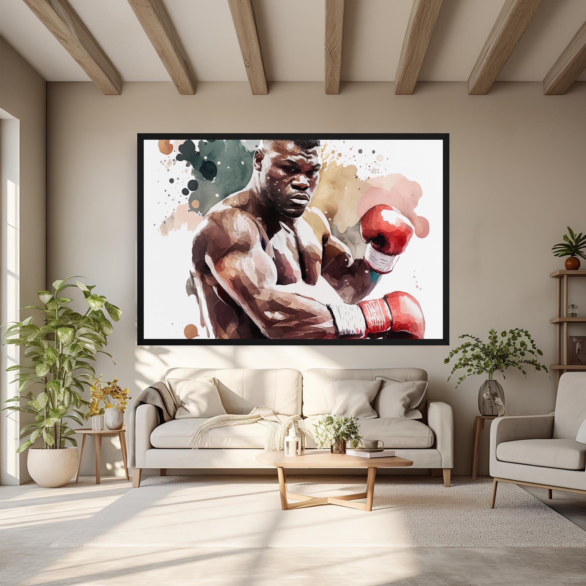 Vászonkép Boxing Cream Green mockup 6