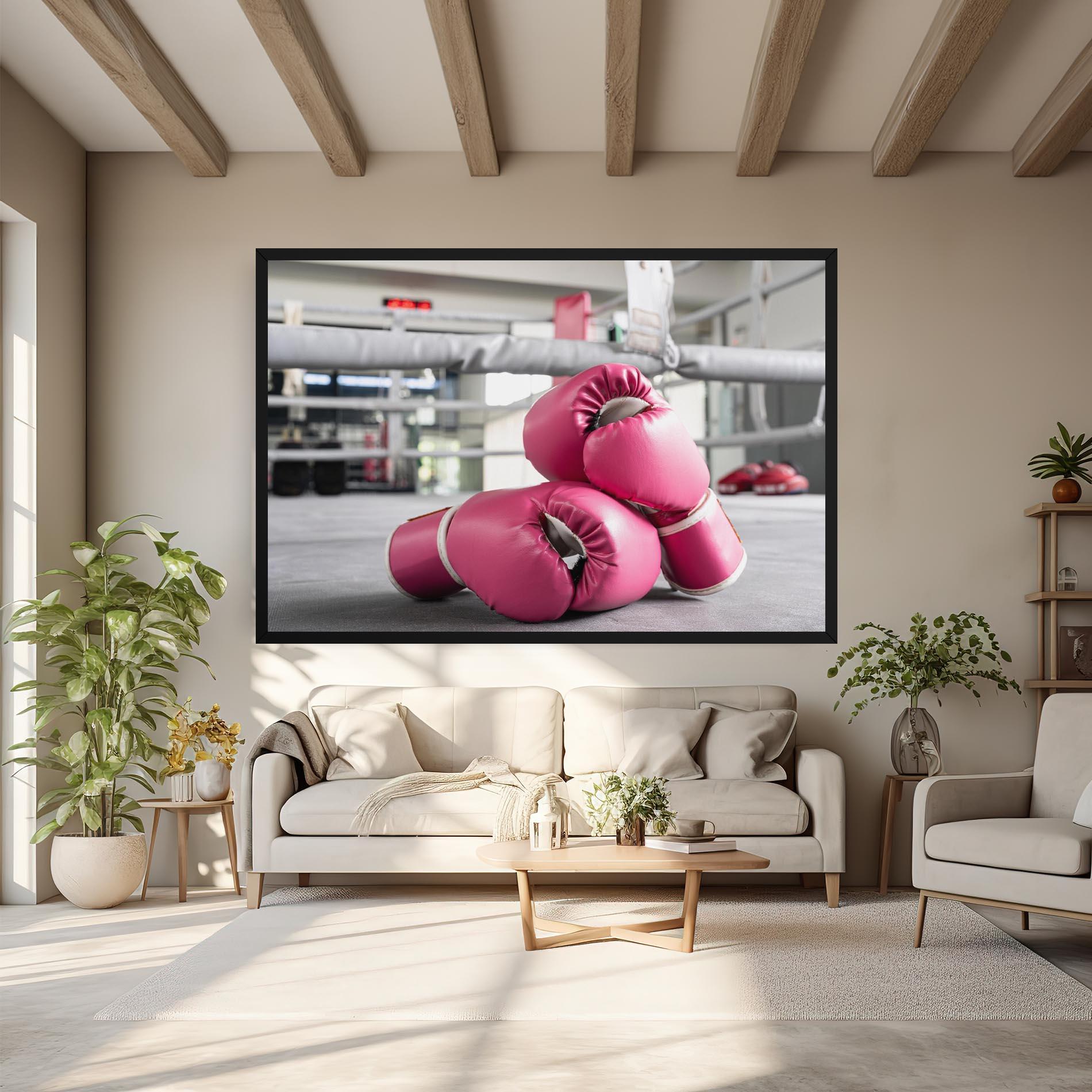 Vászonkép Pink Boxing Gloves mockup 6