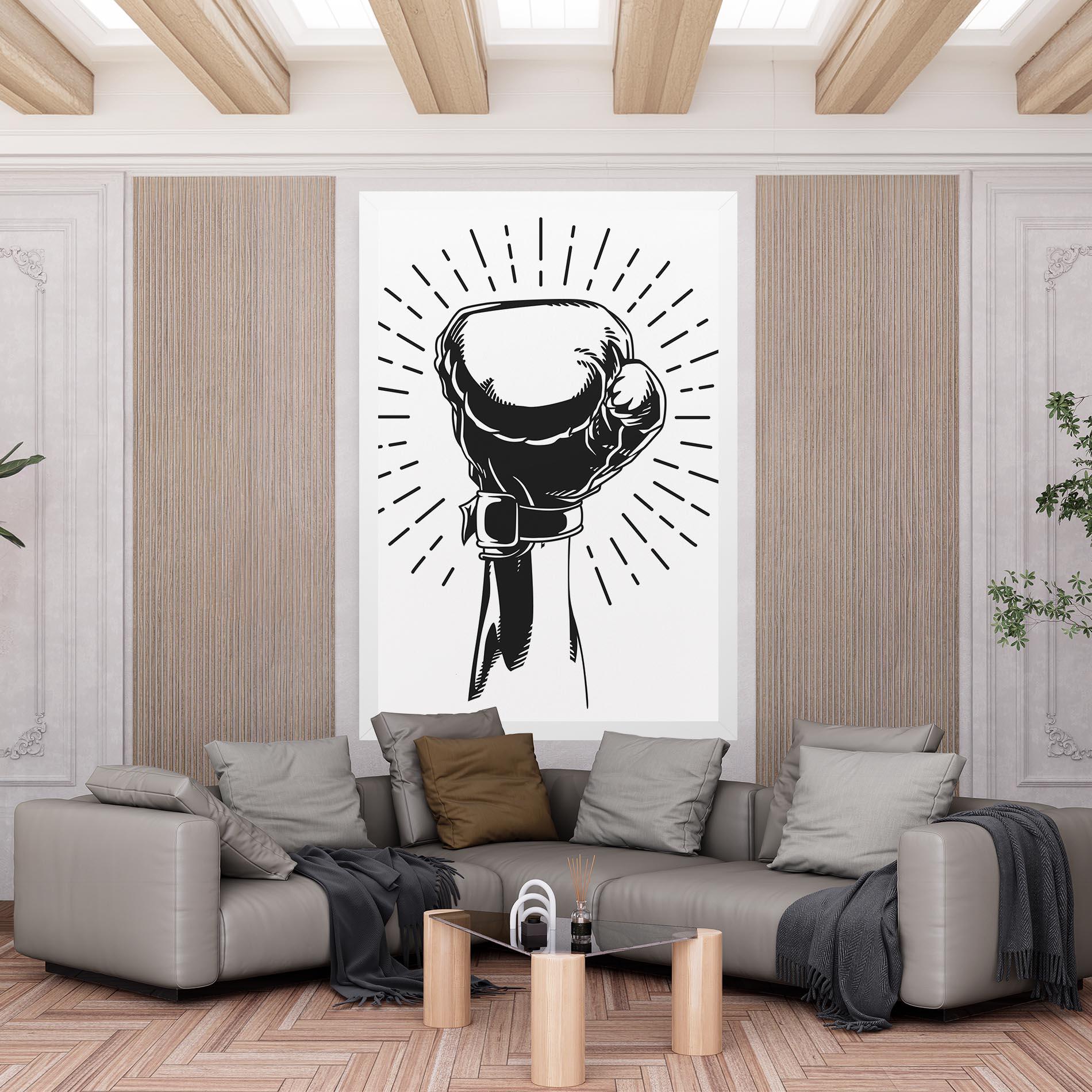 Vászonkép White Hand Boxing mockup 6