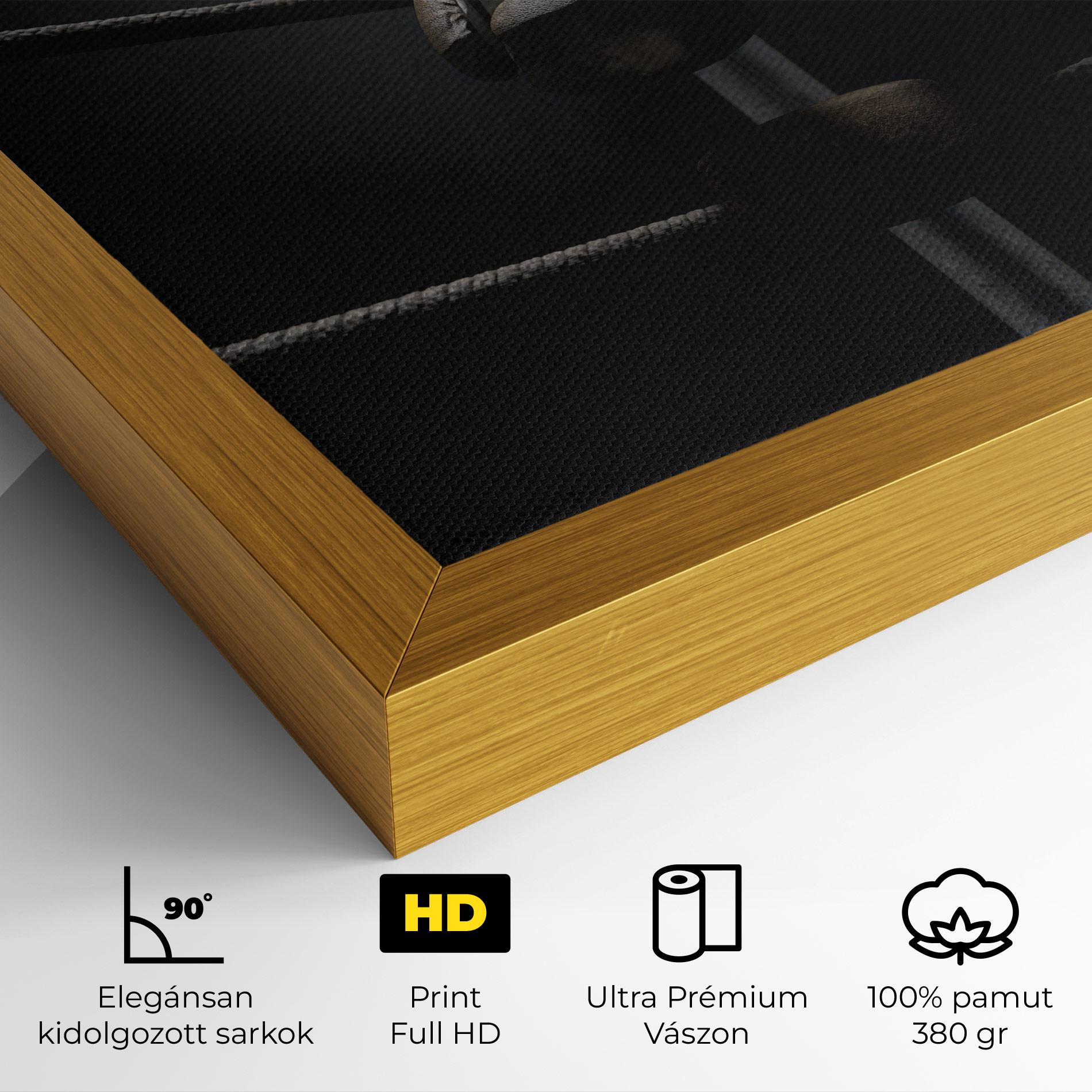 Vászonkép Black Boxing Glove mockup 4