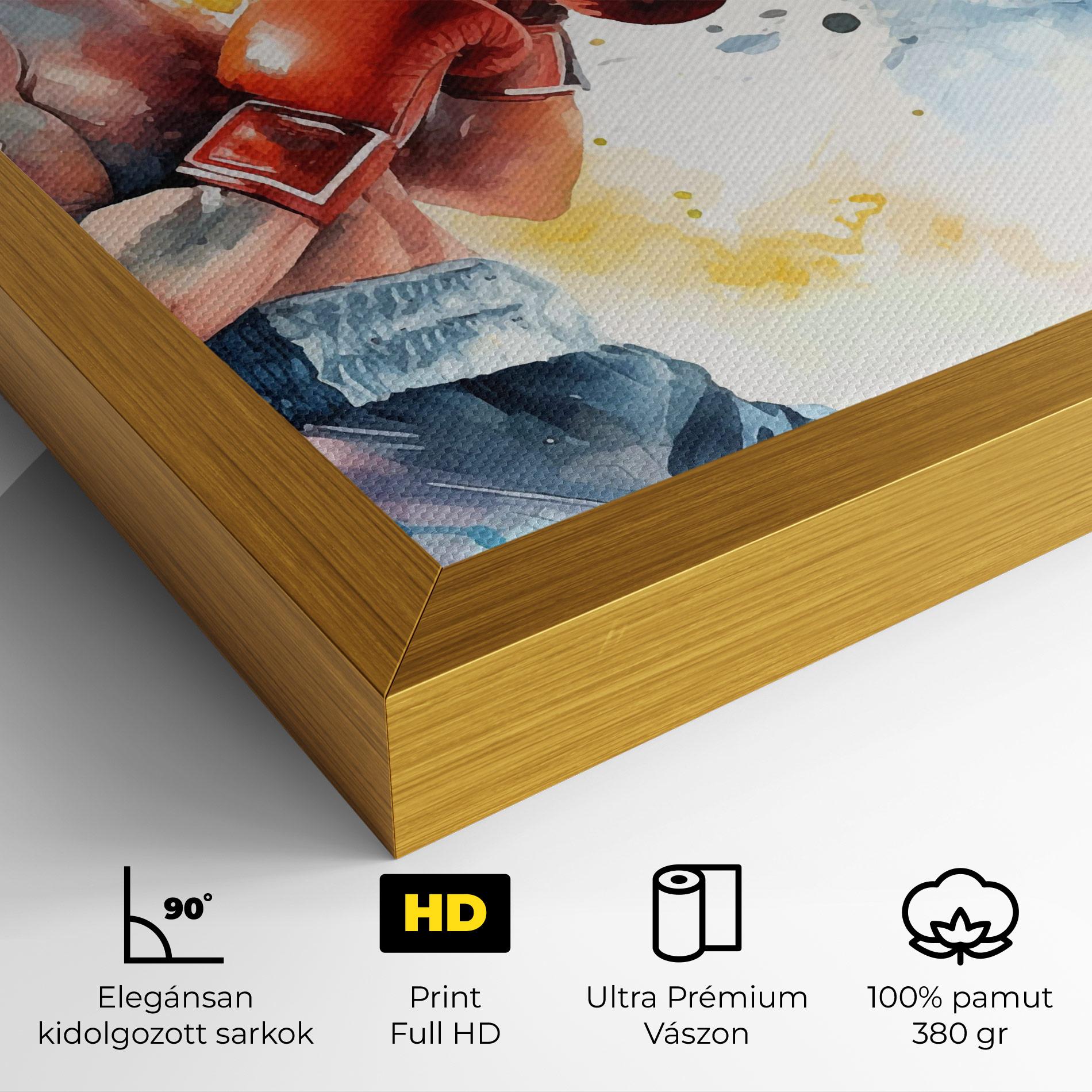 Vászonkép Boxing Match Art mockup 4
