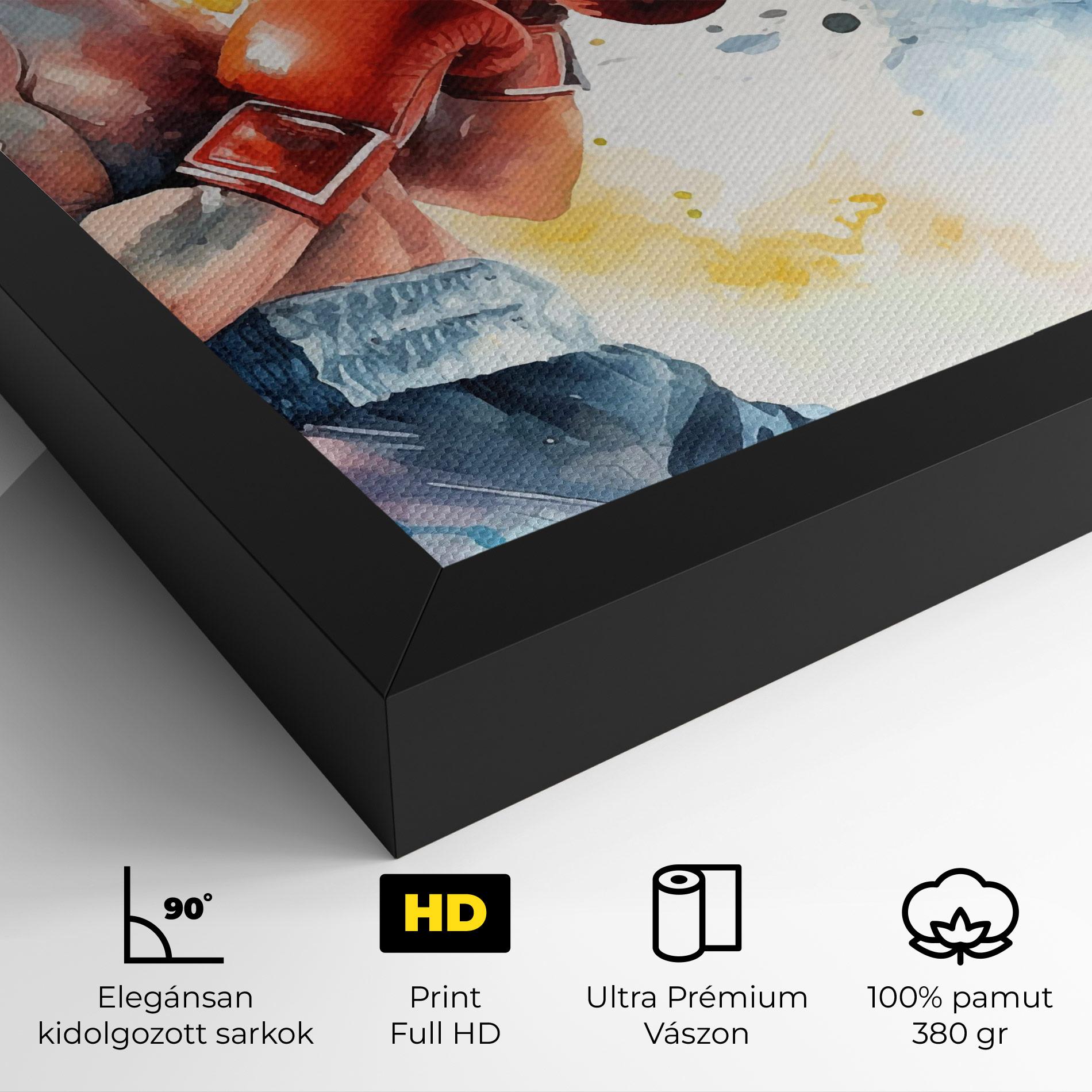 Vászonkép Boxing Match Art mockup 4
