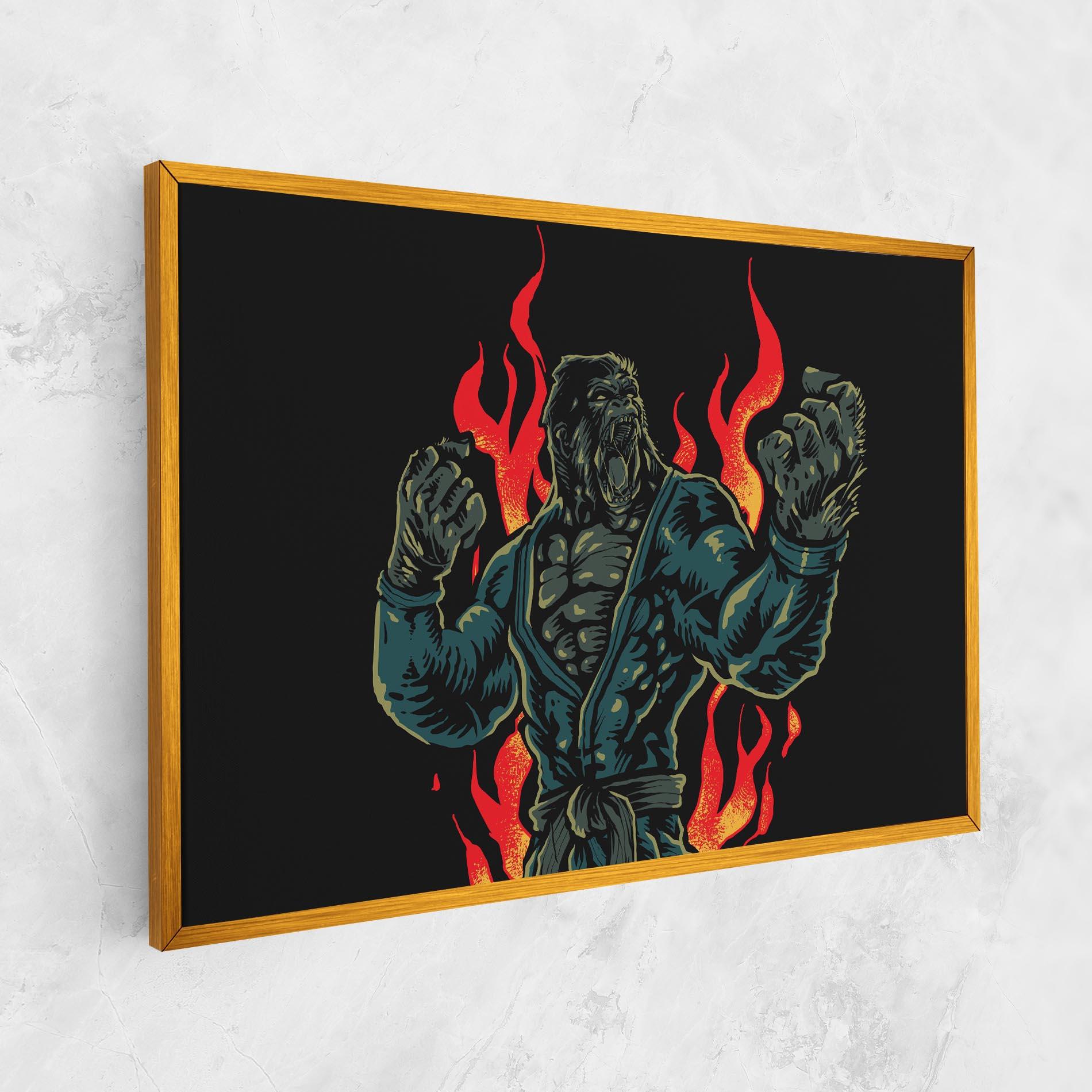 Vászonkép Gorilla Box Fighter mockup 1
