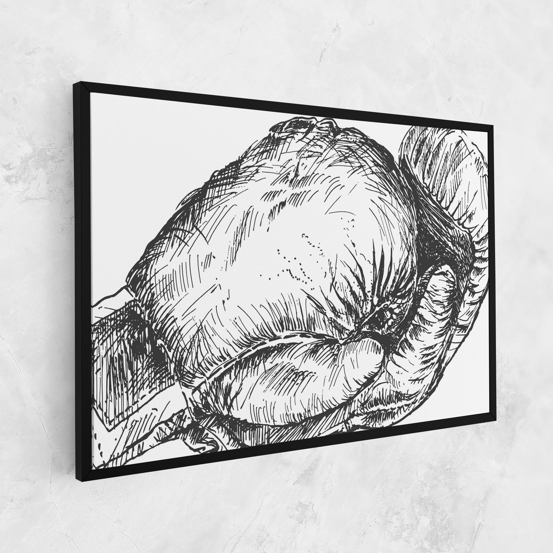 Vászonkép Grey Line Glove mockup 1