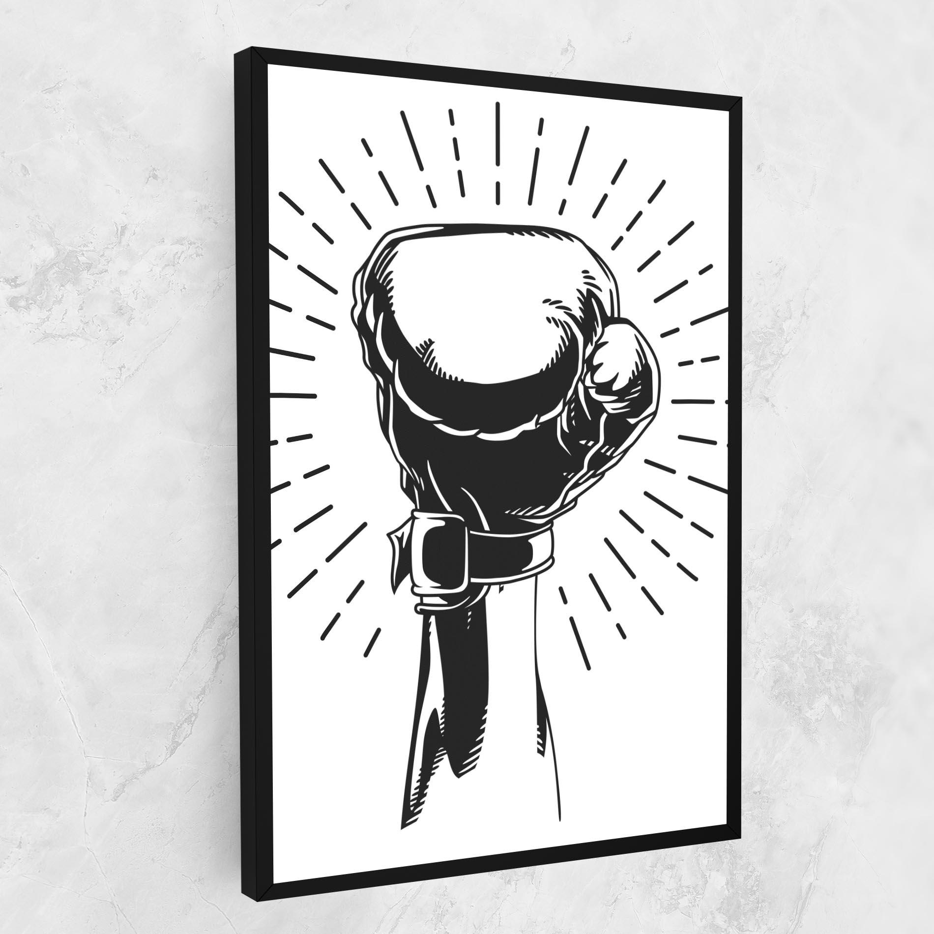 Vászonkép White Hand Boxing mockup 1