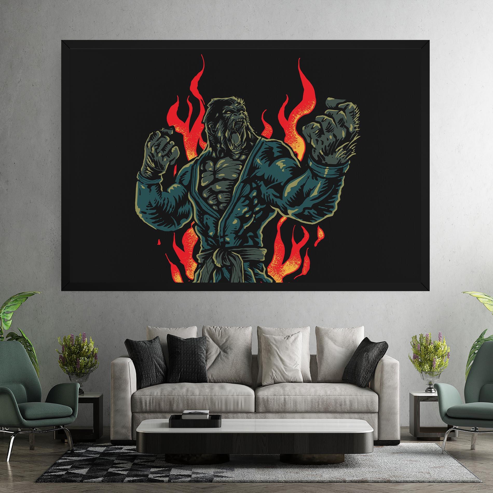 Vászonkép Gorilla Box Fighter mockup 7