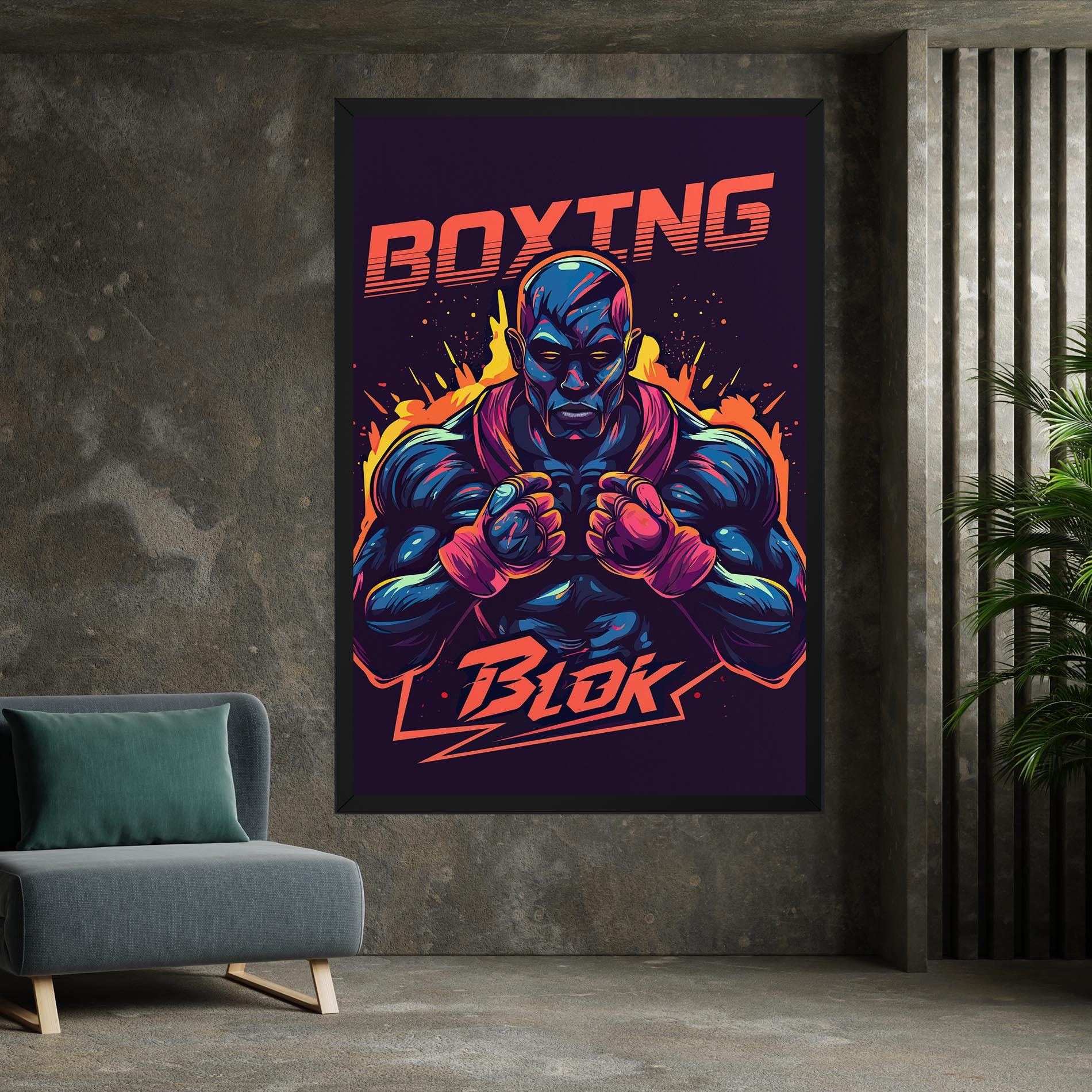 Vászonkép Boxing Blok mockup 7
