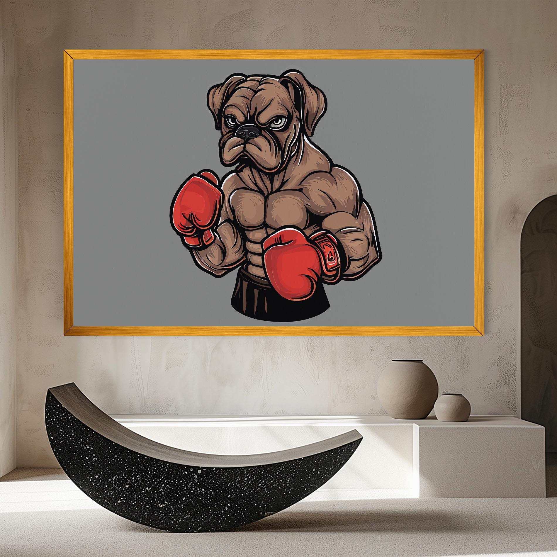 Vászonkép Boxer Dog mockup 8