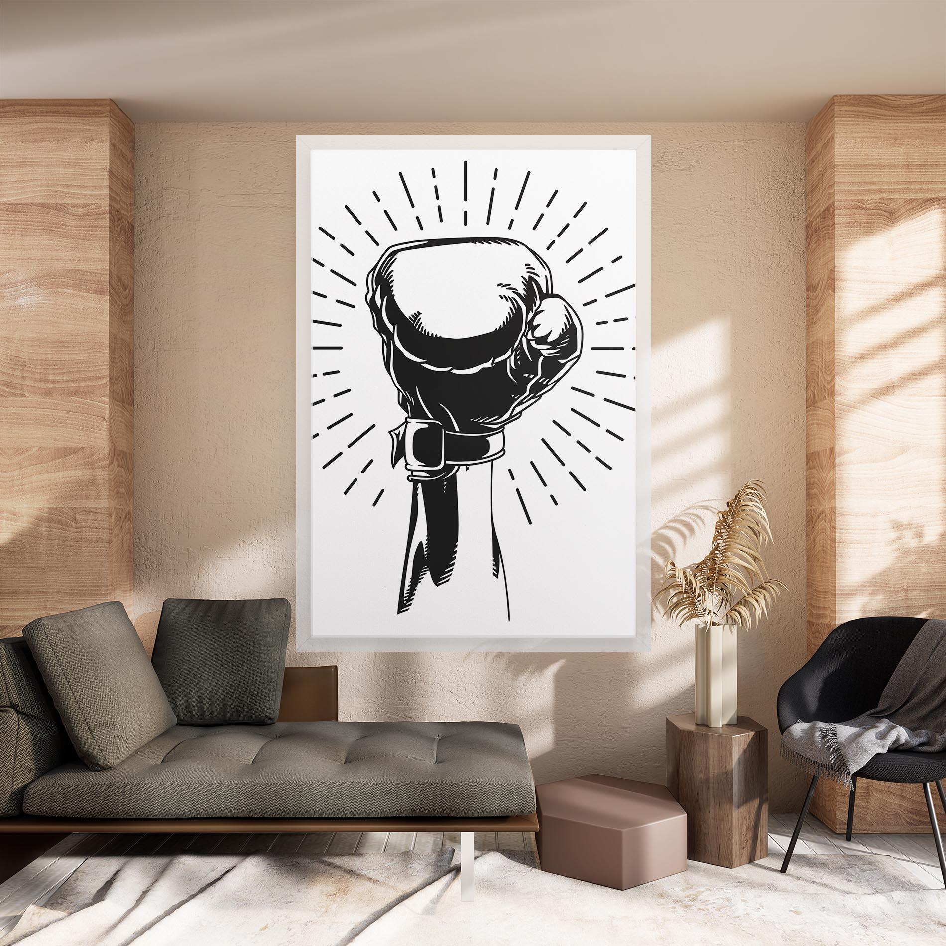 Vászonkép White Hand Boxing mockup 8