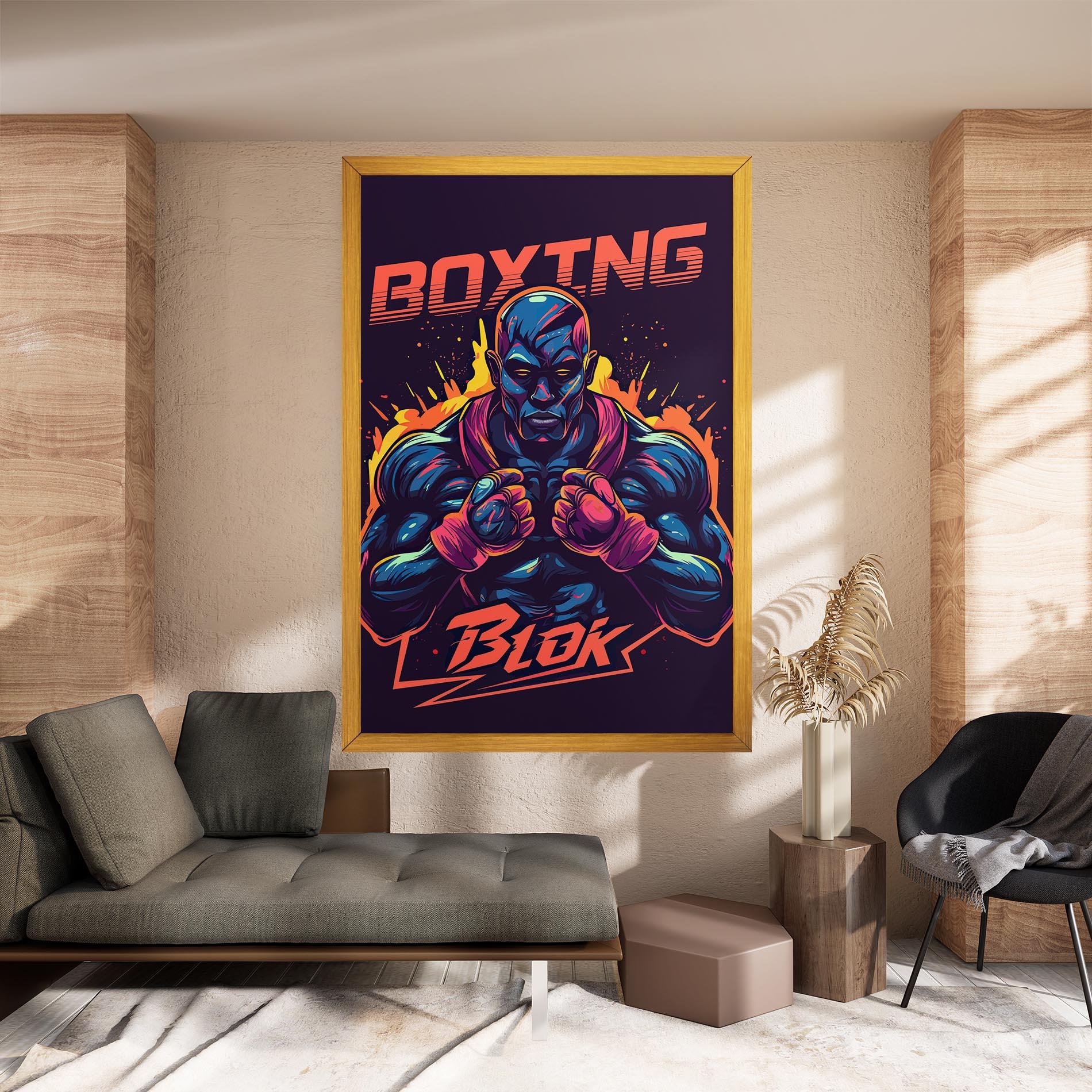 Vászonkép Boxing Blok mockup 8