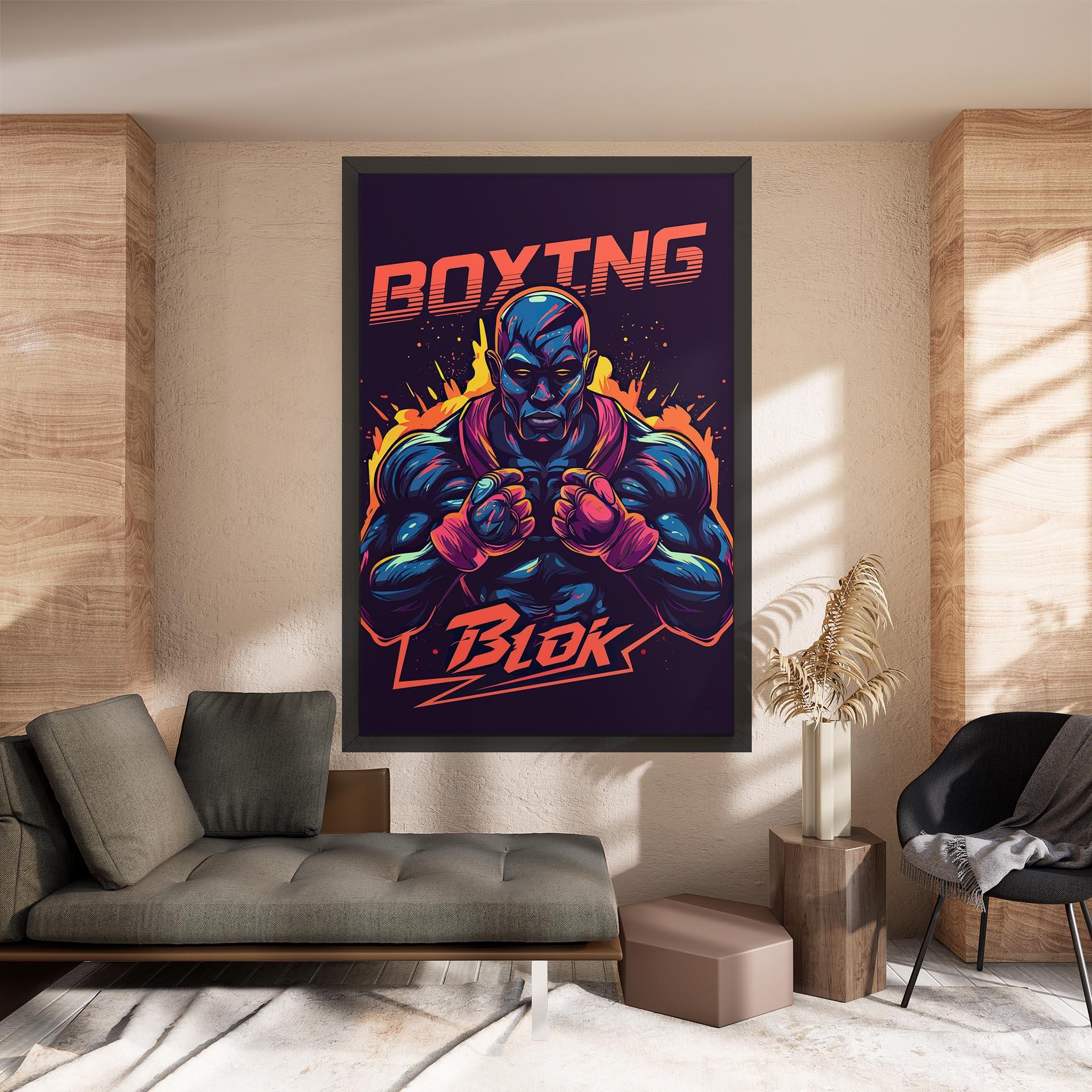 Vászonkép Boxing Blok mockup 8