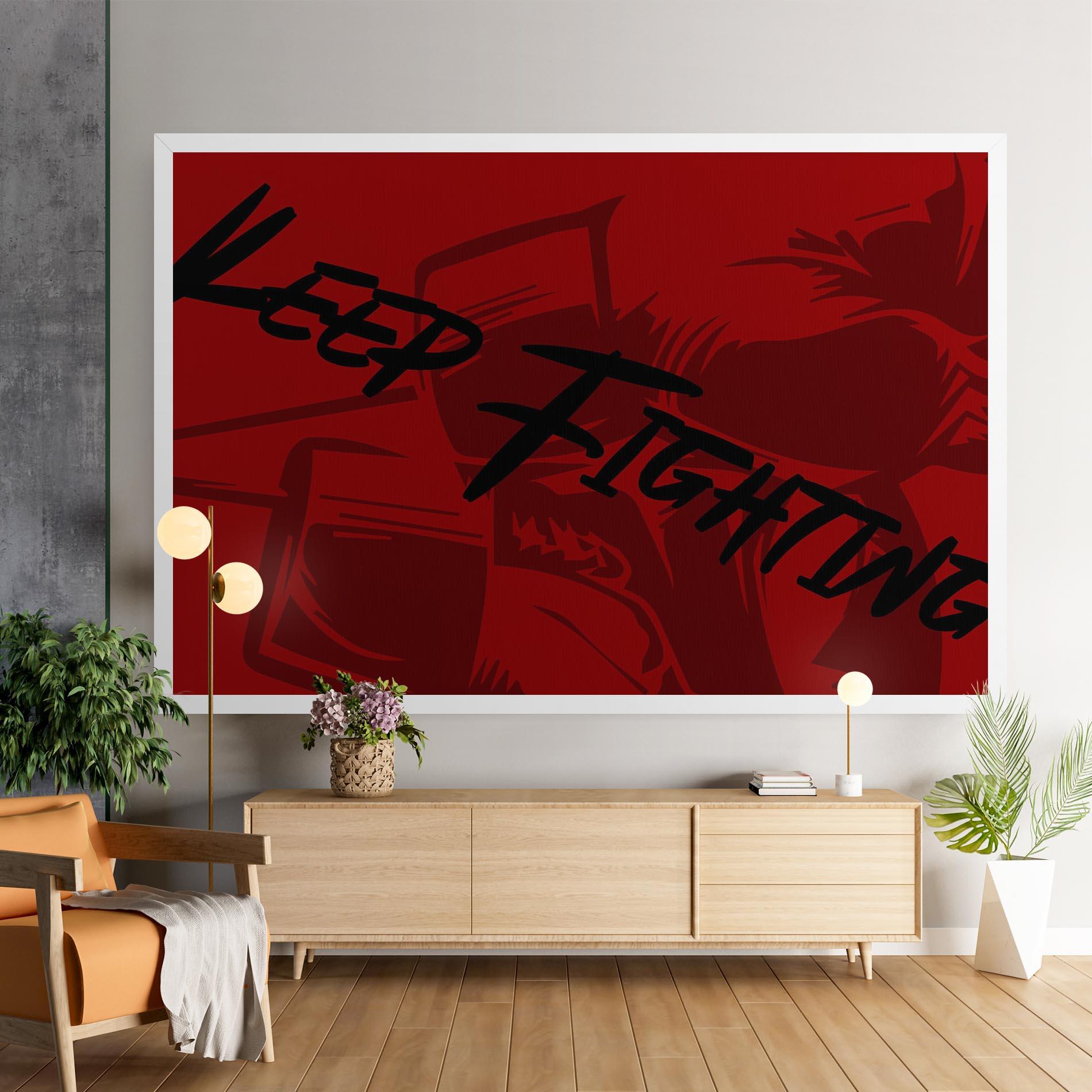 Vászonkép Keep Fighting mockup 9