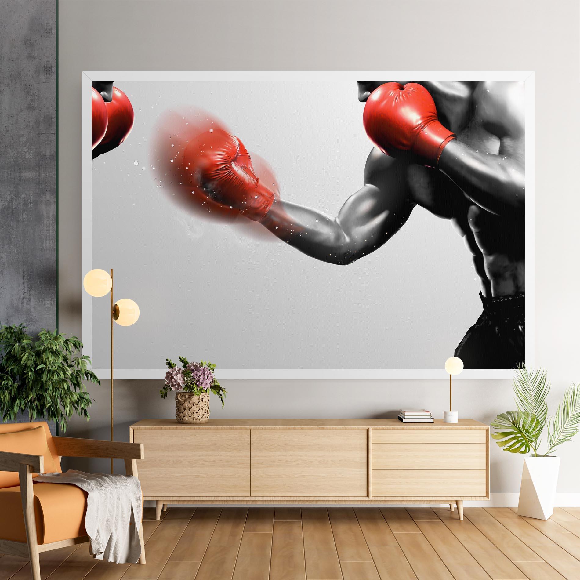 Vászonkép Red Smoke Box mockup 9