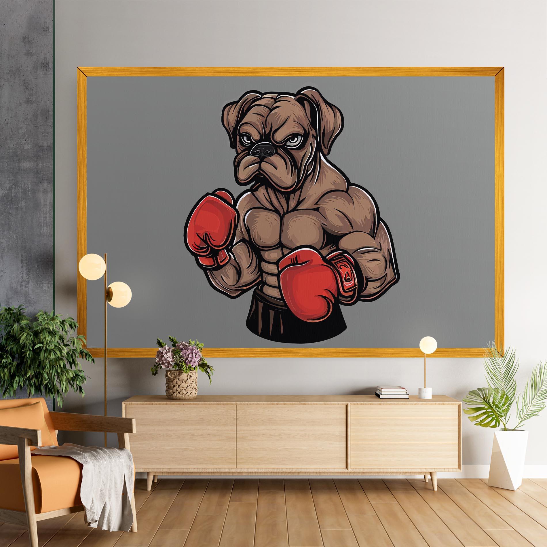 Vászonkép Boxer Dog mockup 9