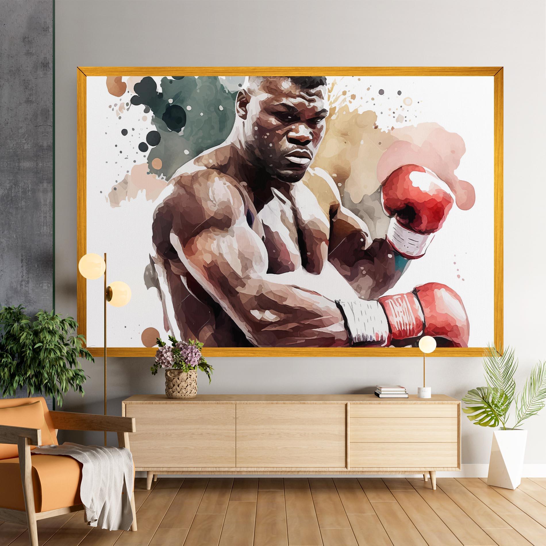 Vászonkép Boxing Cream Green mockup 9