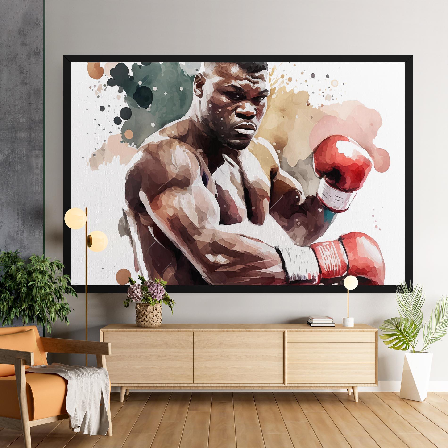 Vászonkép Boxing Cream Green mockup 9