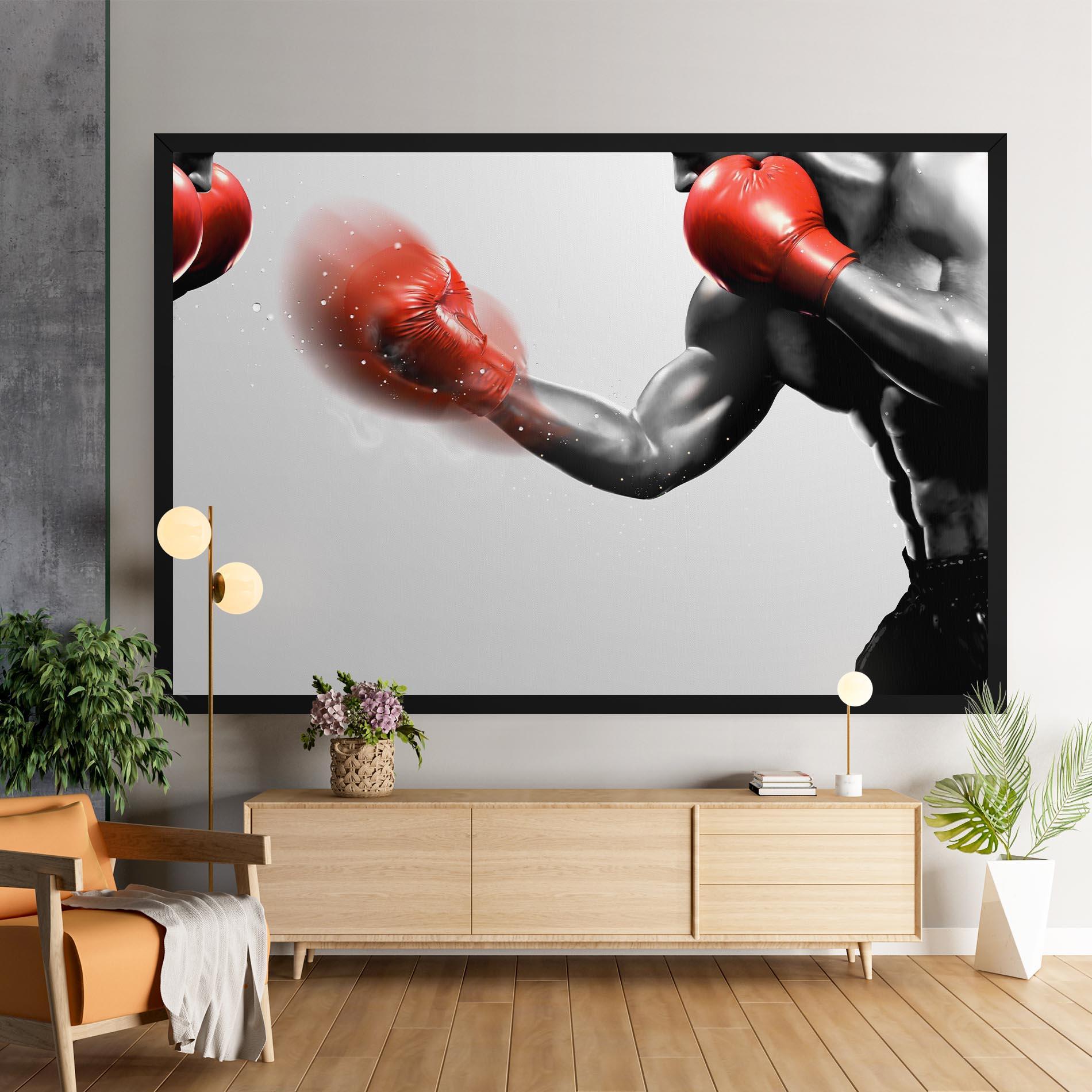 Vászonkép Red Smoke Box mockup 9