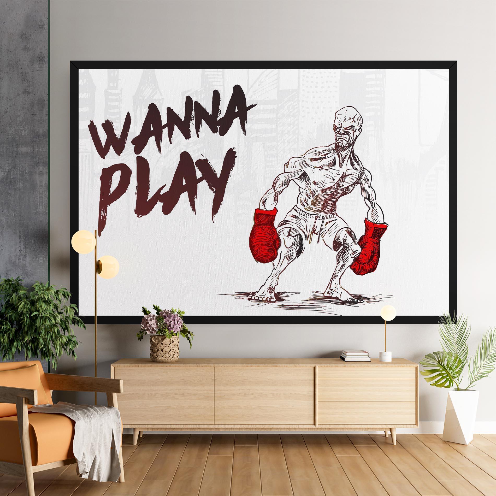 Vászonkép Wanna Play Box mockup 9