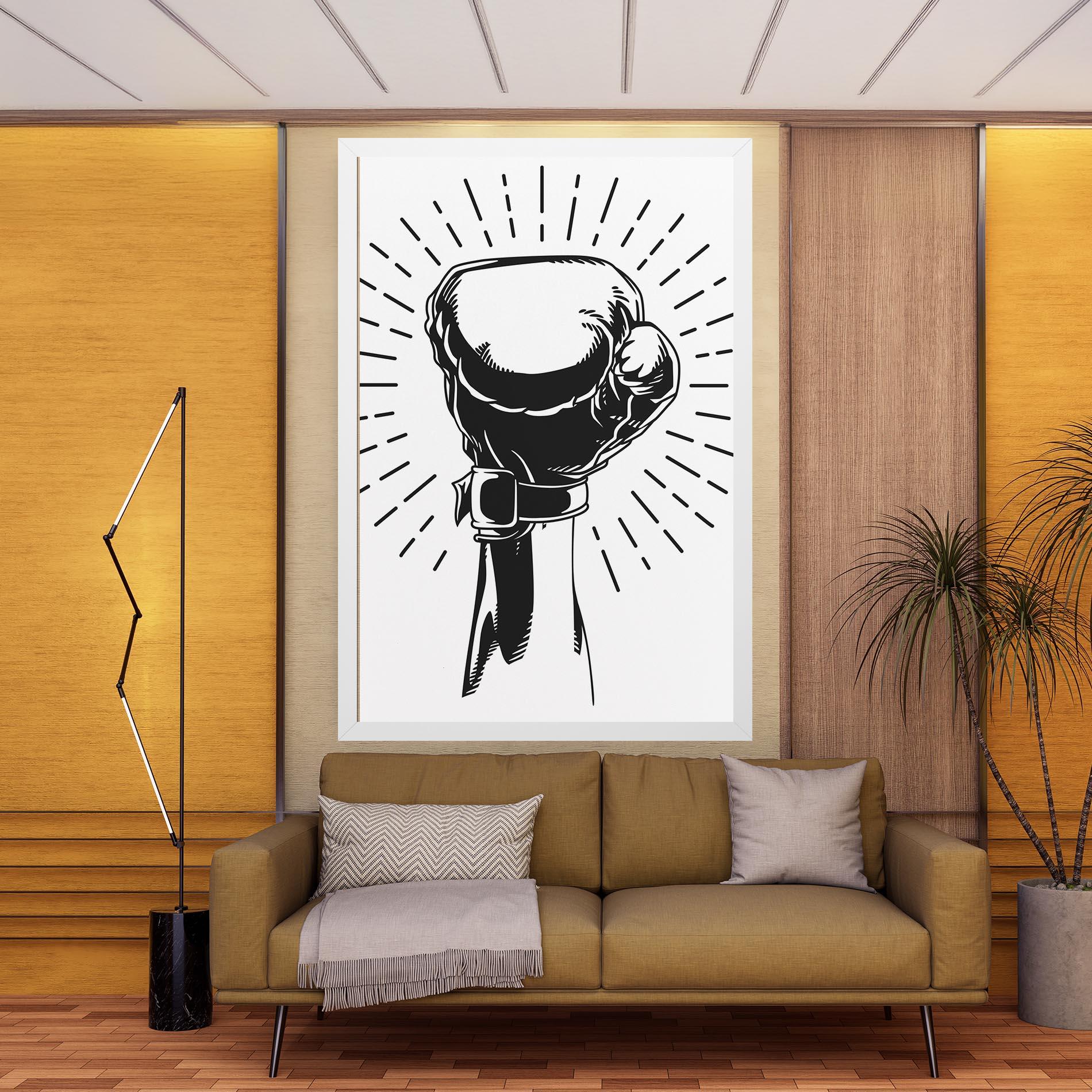 Vászonkép White Hand Boxing mockup 9