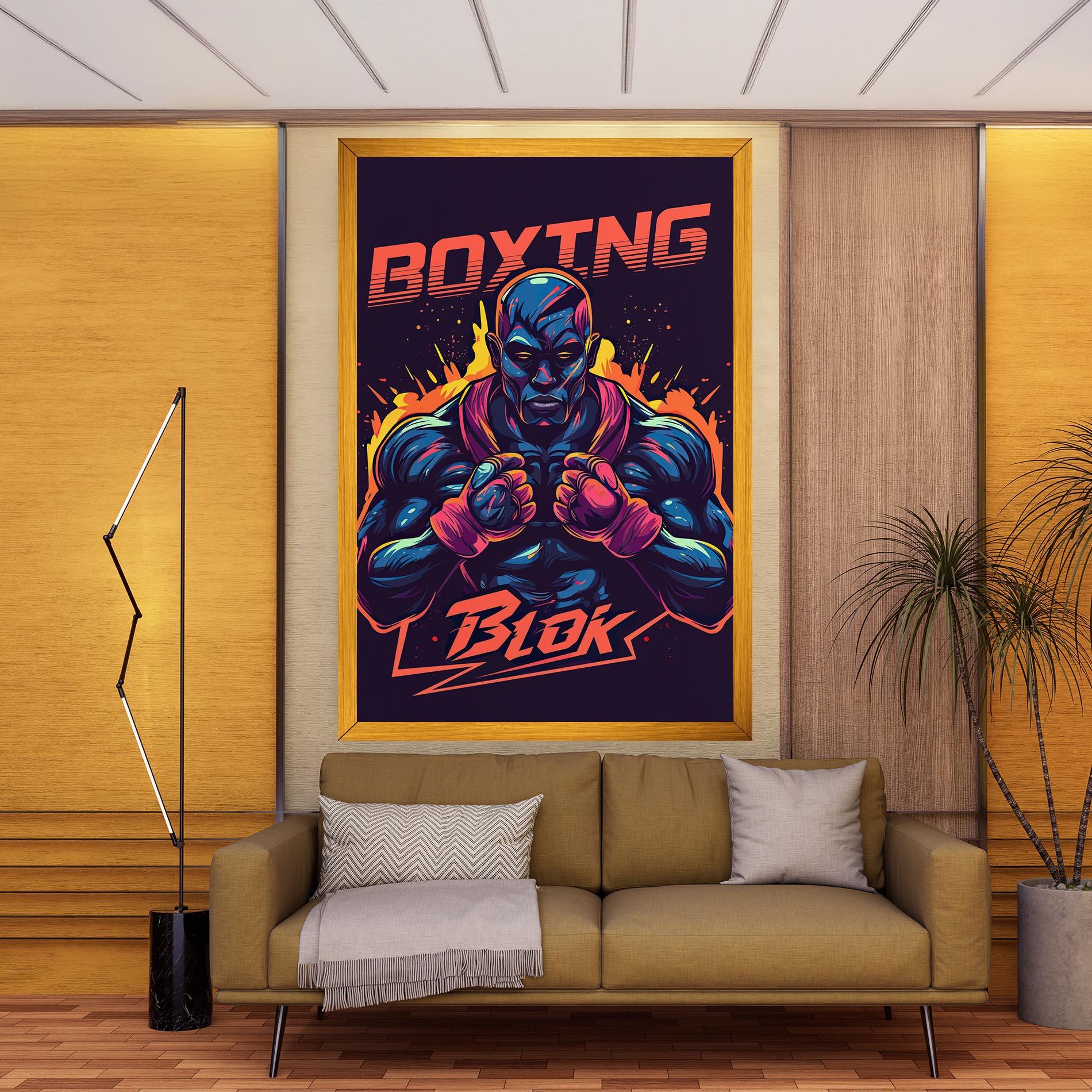Vászonkép Boxing Blok mockup 9