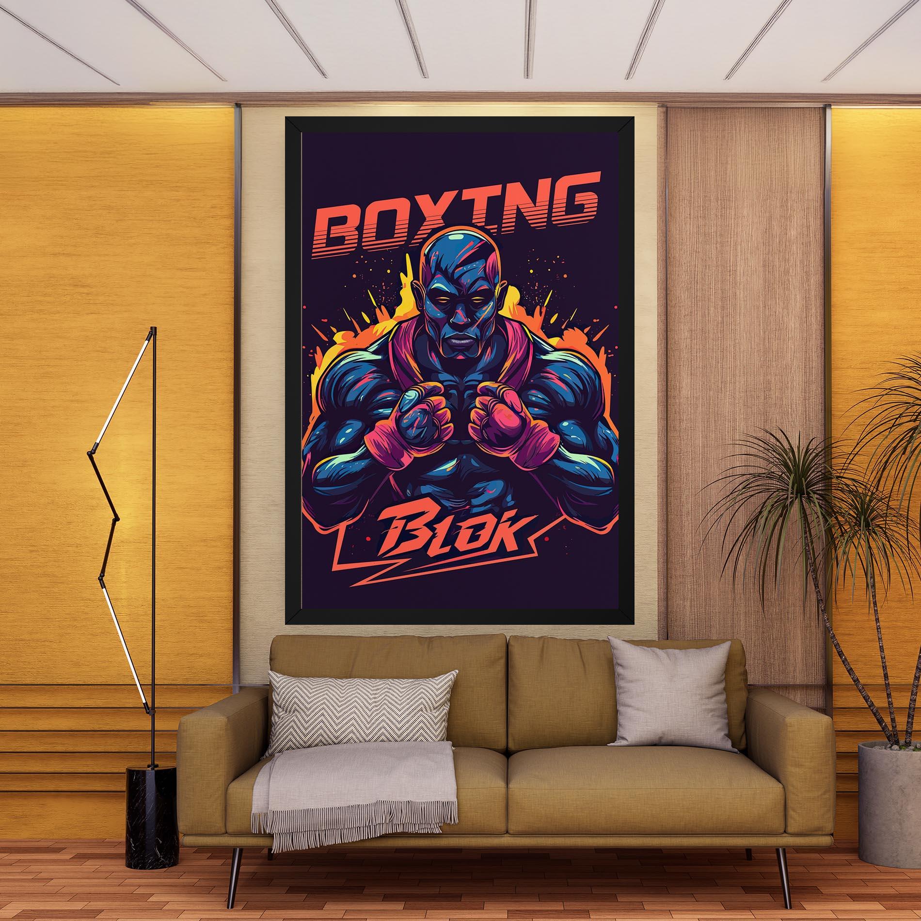 Vászonkép Boxing Blok mockup 9