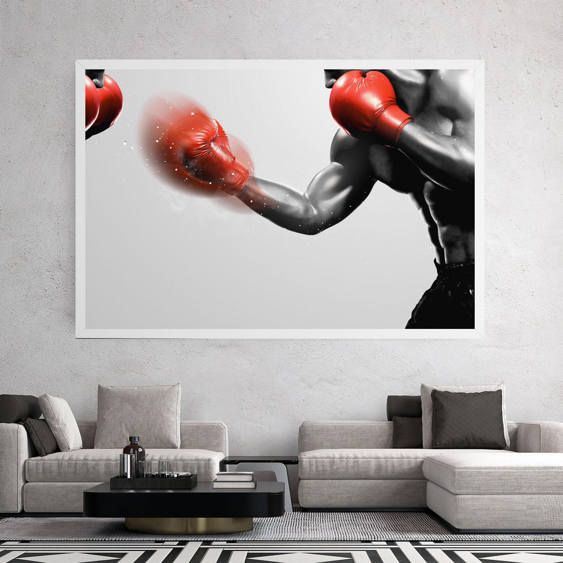 Vászonkép Red Smoke Box mockup 2