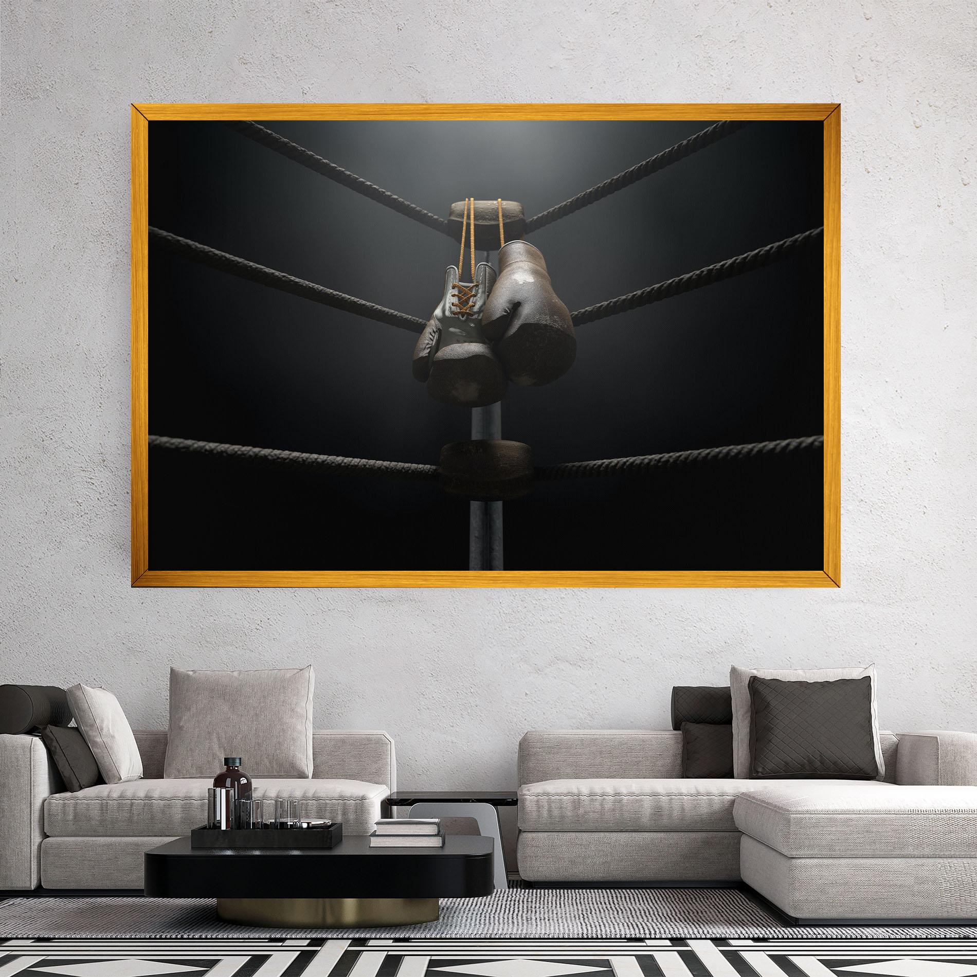 Vászonkép Black Boxing Glove mockup 2