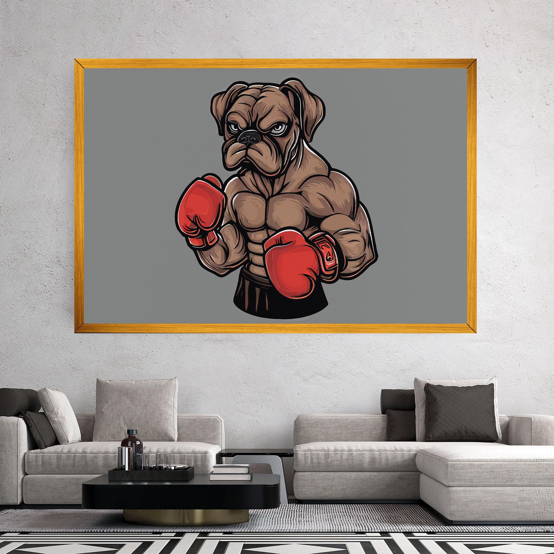 Vászonkép Boxer Dog mockup 2